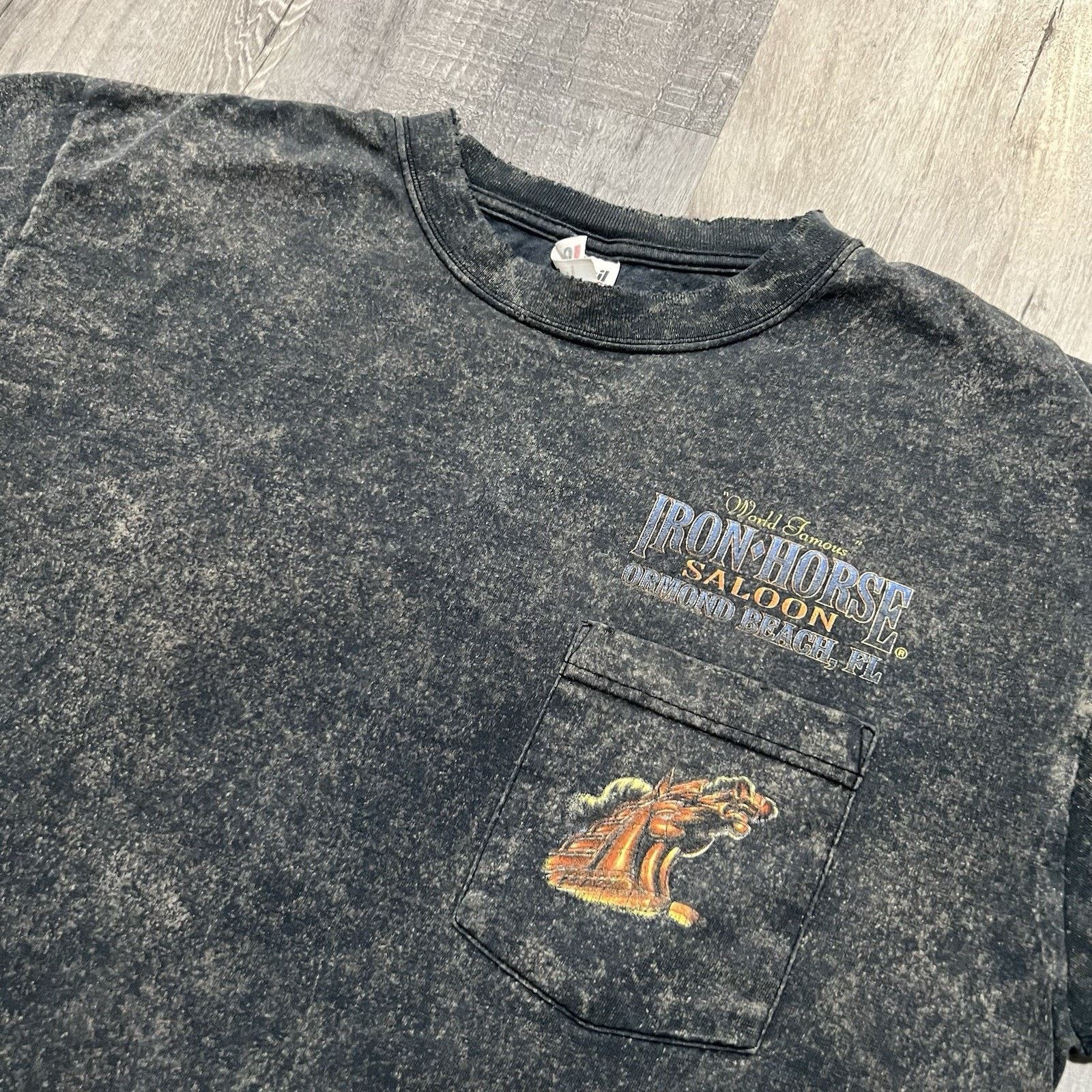 Anvil VTG Iron Horse Saloon Ormond Beach 2005 Bike Week Y2K Shirt Size US L / EU 52-54 / 3 - 3 Thumbnail