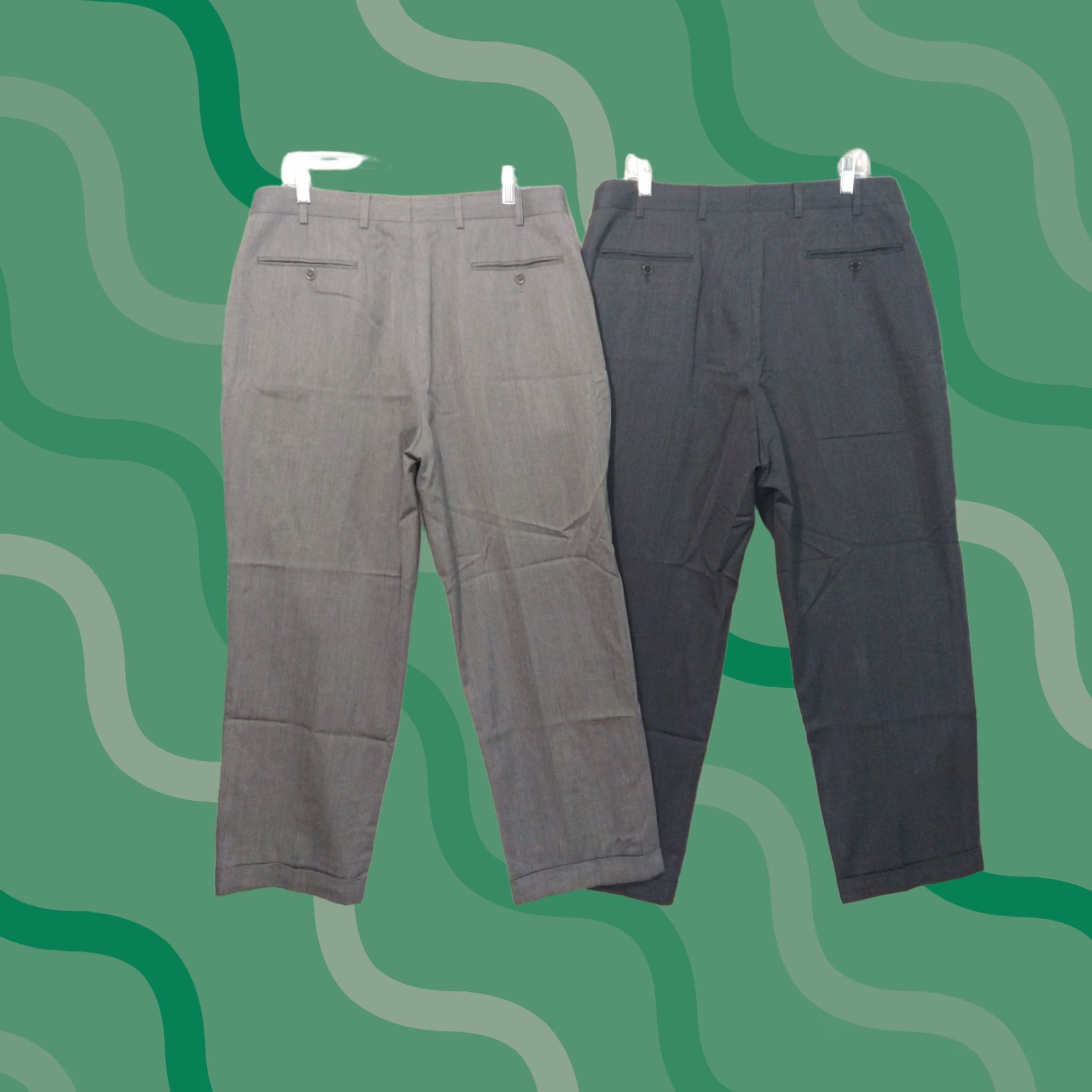 Brooks Brothers Brooks Brothers Pants Mens 37x32 Gray Wool Madison Fit Pleated Dress Lot of 2 Size US 37 - 1 Thumbnail
