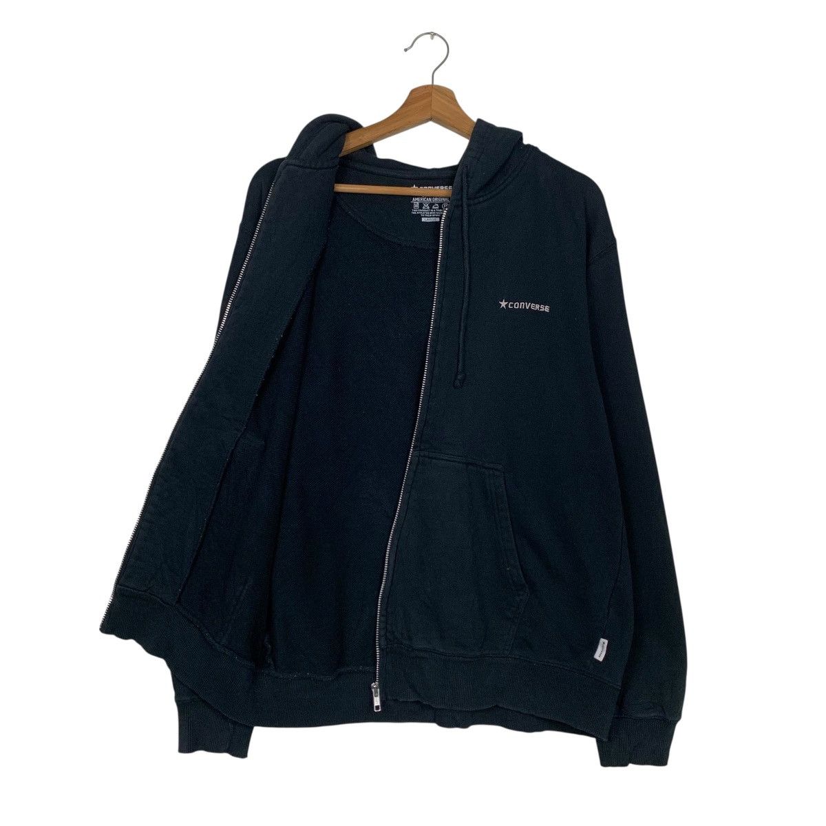 Converse CONVERSE Small Logo Zipper Hoodie Sweatshirt #3596-C194 Size US L / EU 52-54 / 3 - 7 Thumbnail