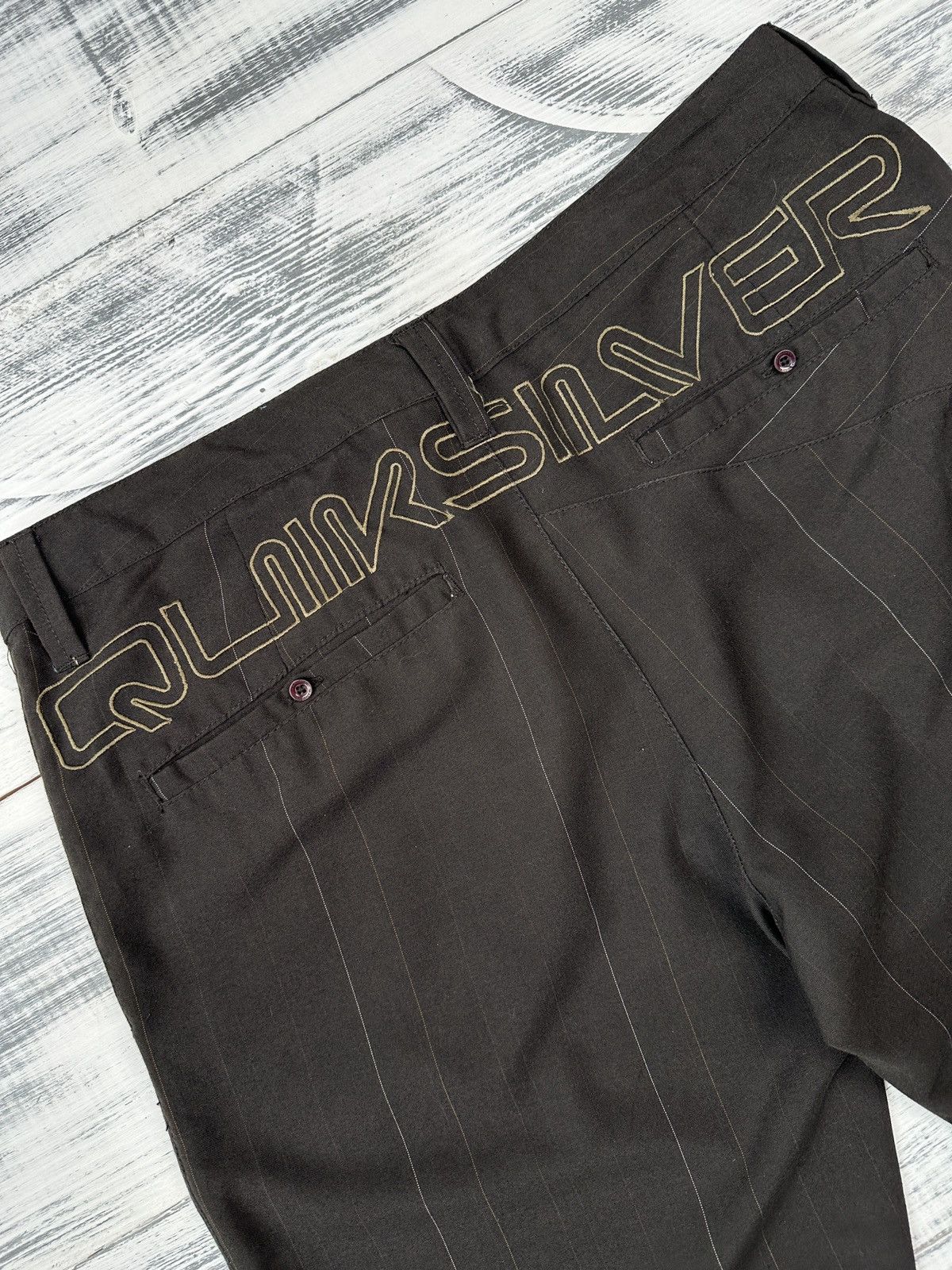 Quiksilver QUIKSILVER Big Embroidered Logo Striped Brown Pants Men’s 34 Size US 34 / EU 50 - 11 Thumbnail
