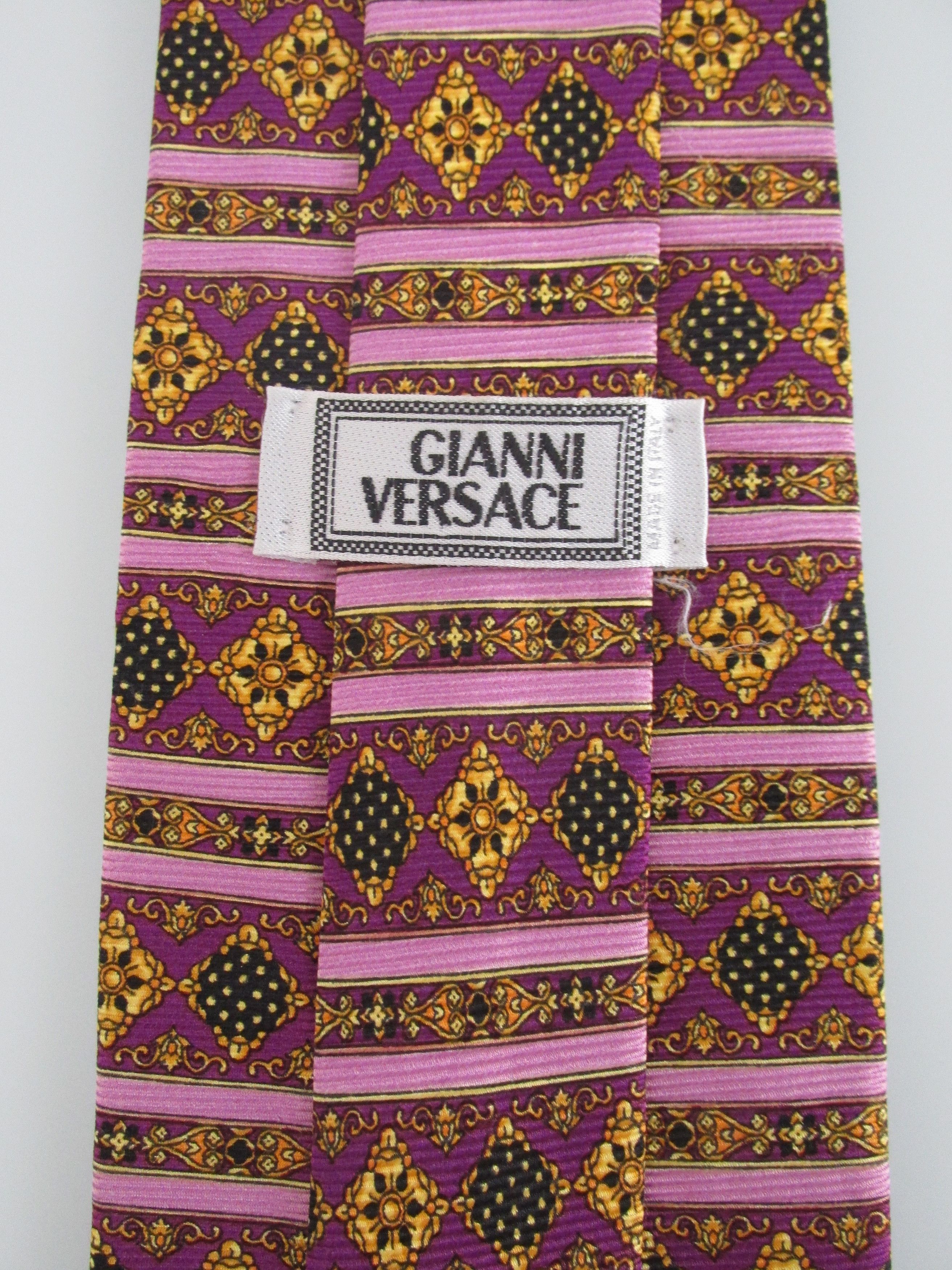Versace Versace Men's Silk Tie Size ONE SIZE - 5 Thumbnail