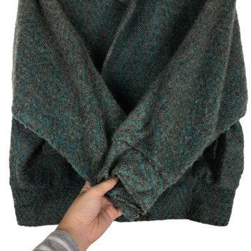 Japanese Brand 🔥Rich Green Fly Wool Herringbone Bomber Jacket Issey Miyake Size US M / EU 48-50 / 2 - 13 Thumbnail