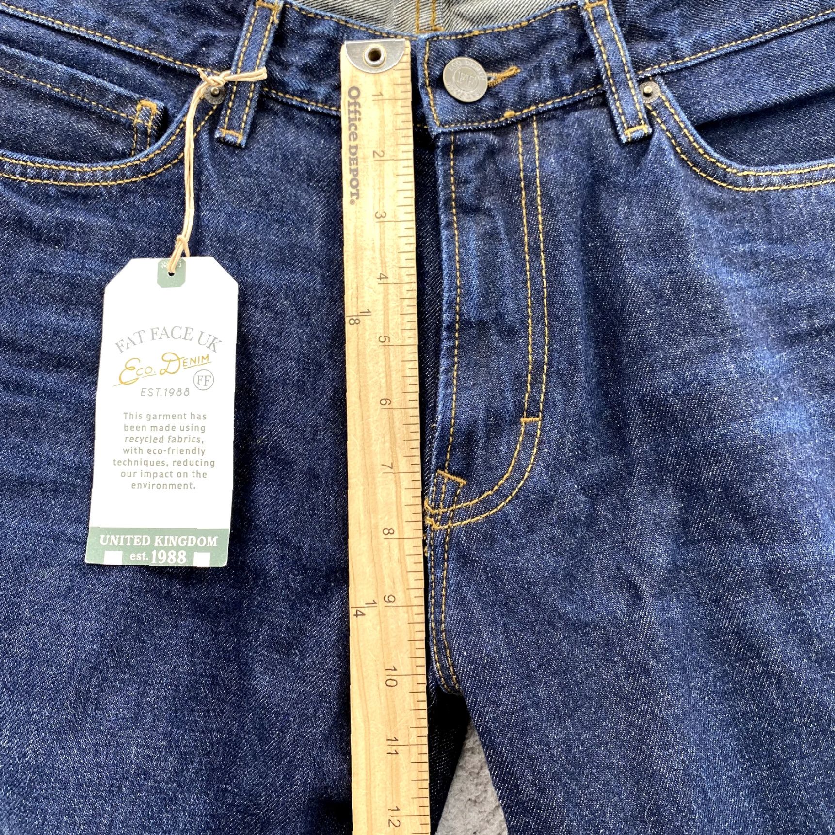 FatFace Fat Face Jeans Men 34x32 Eco Denim Straight 90s Preppy Outdoor Academia Classic Size US 34 / EU 50 - 5 Thumbnail