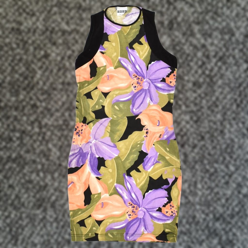Vintage VINTAGE KOKO Womens Sundress Multicoloured Floral UK 10 Small Size S / US 4 / IT 40 - 1 Thumbnail