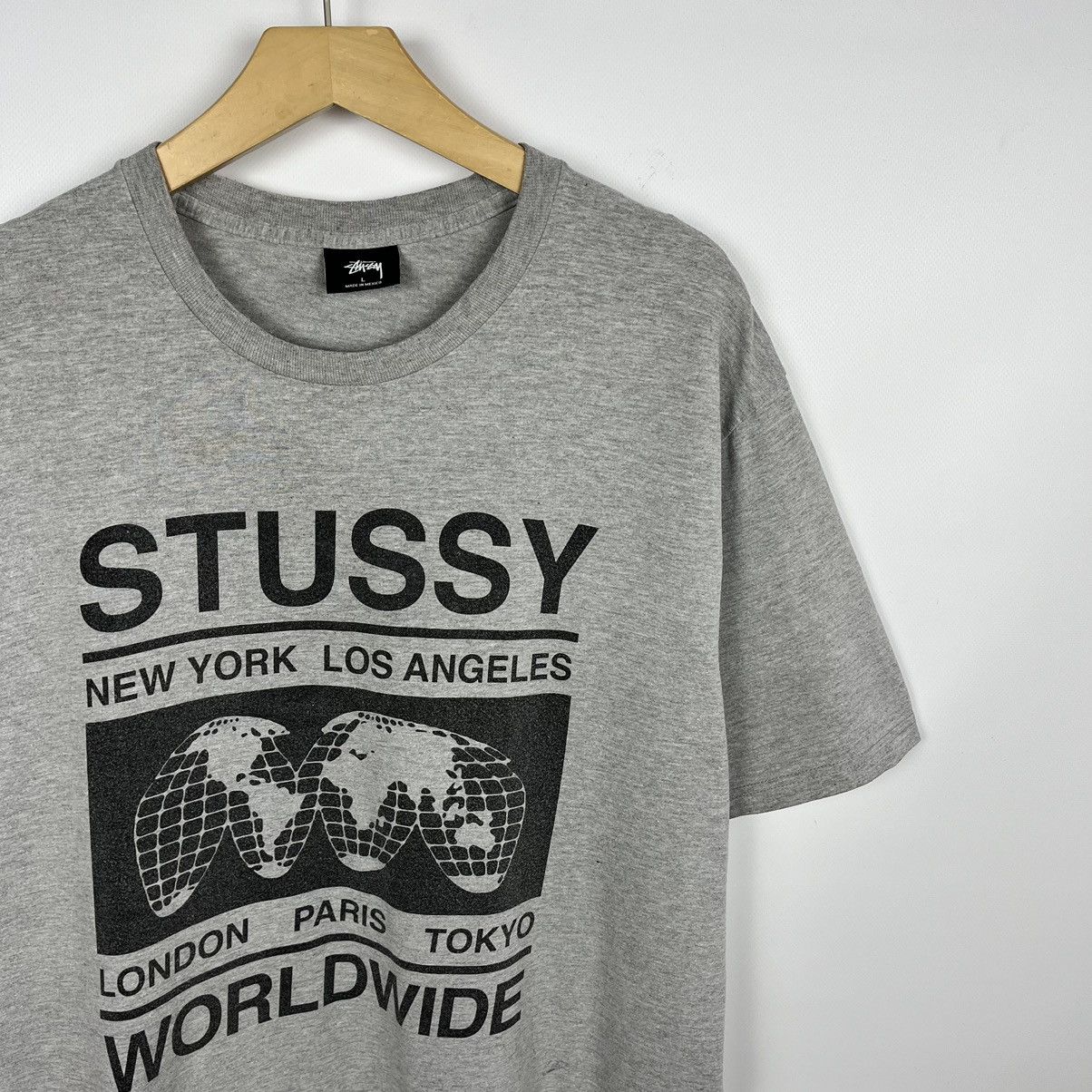 Stussy Vintage Stussy worldwide y2k big logo tee 90’s Size US L / EU 52-54 / 3 - 2 Thumbnail