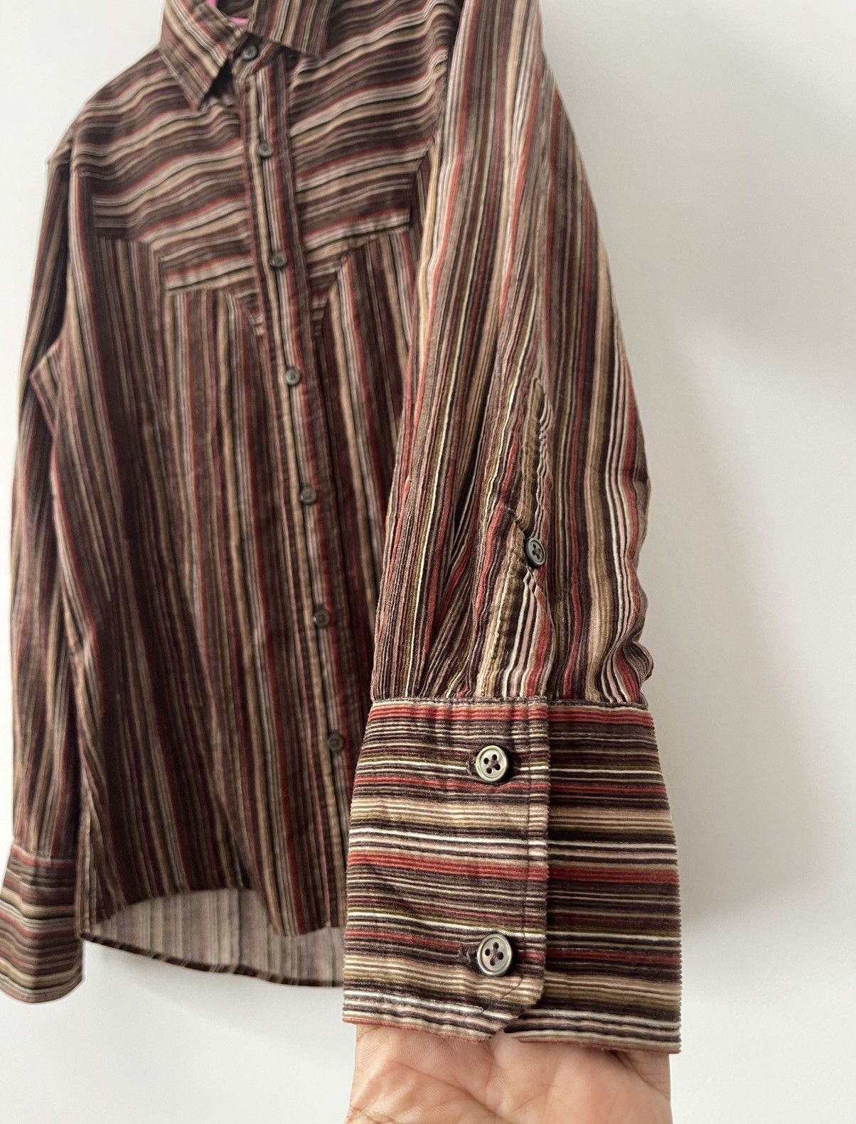 Katharine Hamnett London Rare Vintage HAMNETT Striped Western Style Button Up Size M / US 6-8 / IT 42-44 - 3 Thumbnail