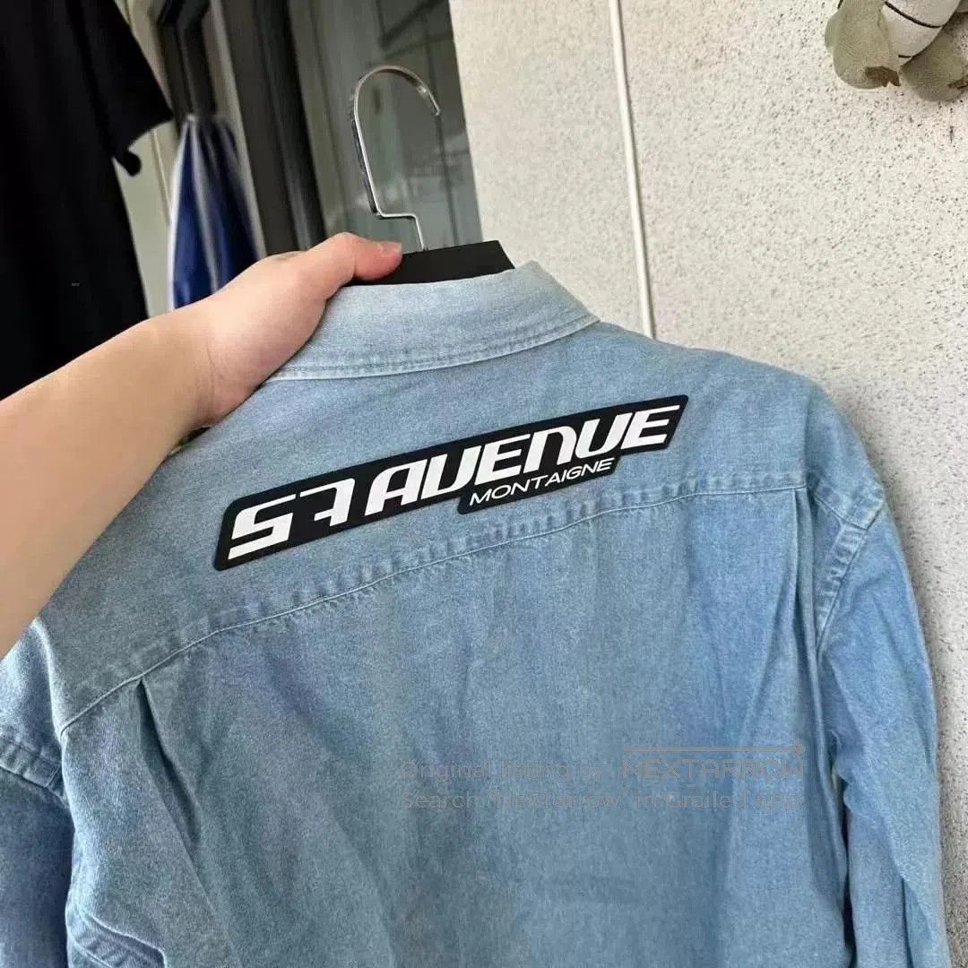Balenciaga Balenciaga Back Logo Denim Shirt. Size S / US 4 / IT 40 - 3 Thumbnail
