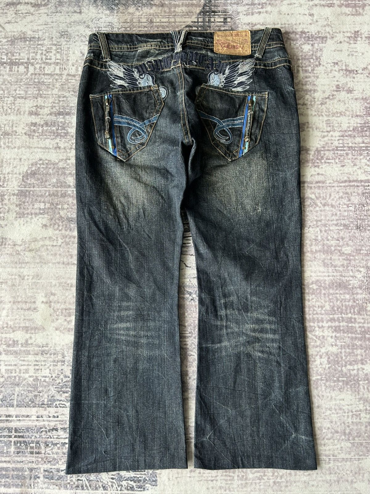 ★♪●　garikuho Japanese Brand Distressed Japanese Brand Flared Jeans KJ2074 | Grailed
