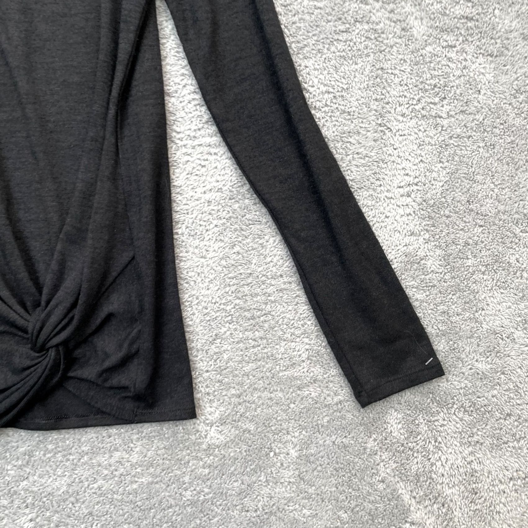 Banana Republic Banana Republic Womens XS Black Soft Modal Knot Front Classic Shirt Size XS / US 0-2 / IT 36-38 - 4 Thumbnail