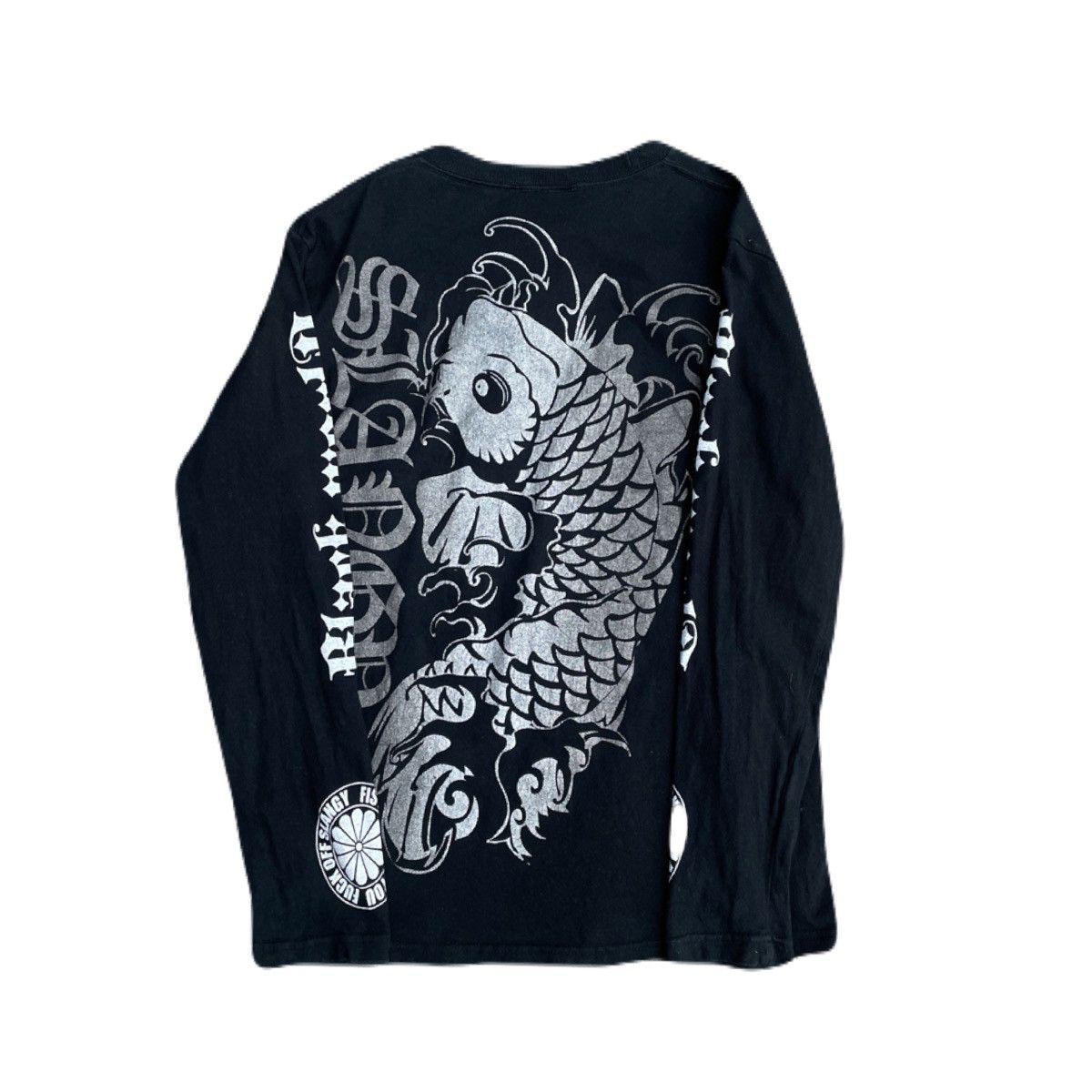 Japanese Brand 2000s Japanese archive Glitter Sukajan Long Sleeve Tee Y2K Size US S / EU 44-46 / 1 - 2 Thumbnail