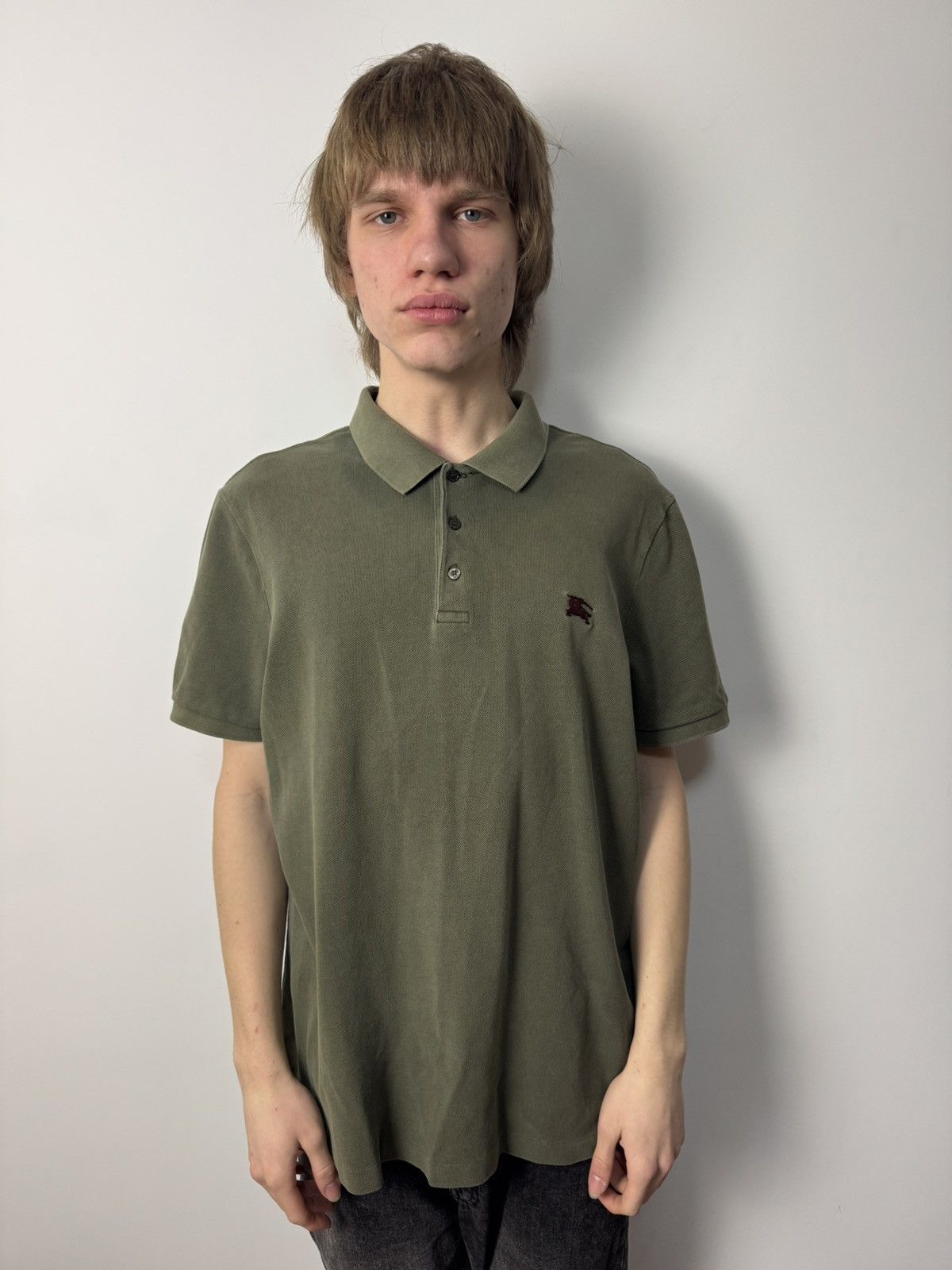 Burberry Burberry Polo big logo luxury designer olive Size US XXL / EU 58 / 5 - 3 Thumbnail