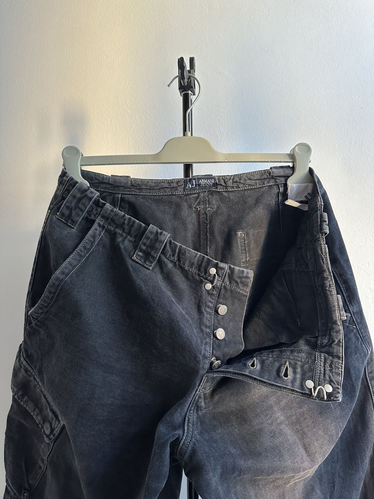 Armani Armani Jeans Fireman Archive 90s Faded Zipped Cargo Pants Size US 34 / EU 50 - 17 Thumbnail