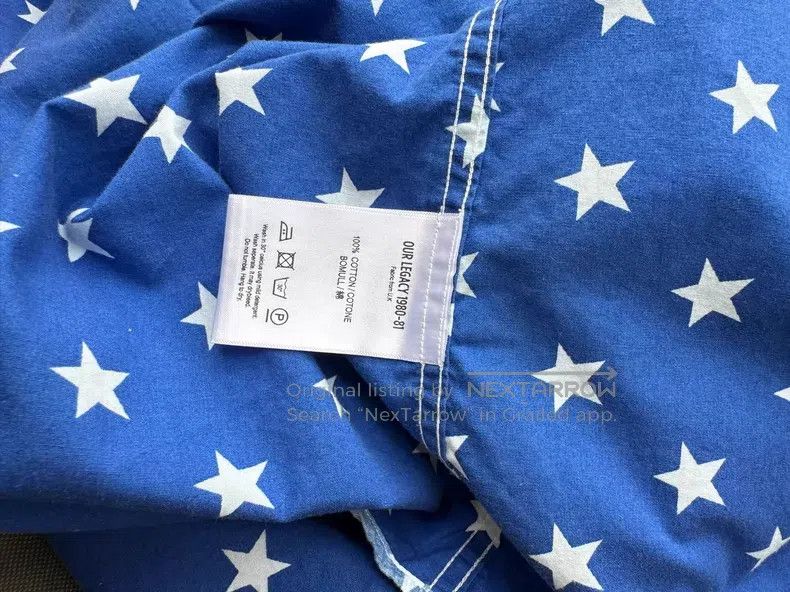 Our Legacy Our Legacy White Starry Blue Shirt Size US M / EU 48-50 / 2 - 7 Thumbnail