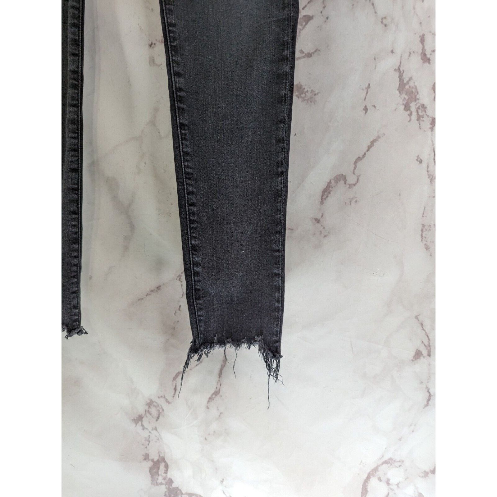 AG Adriano Goldschmied AG Adriano Goldschmied Jean Women 28 Black Frayed Skinny Size 28" / US 6 / IT 42 - 5 Thumbnail