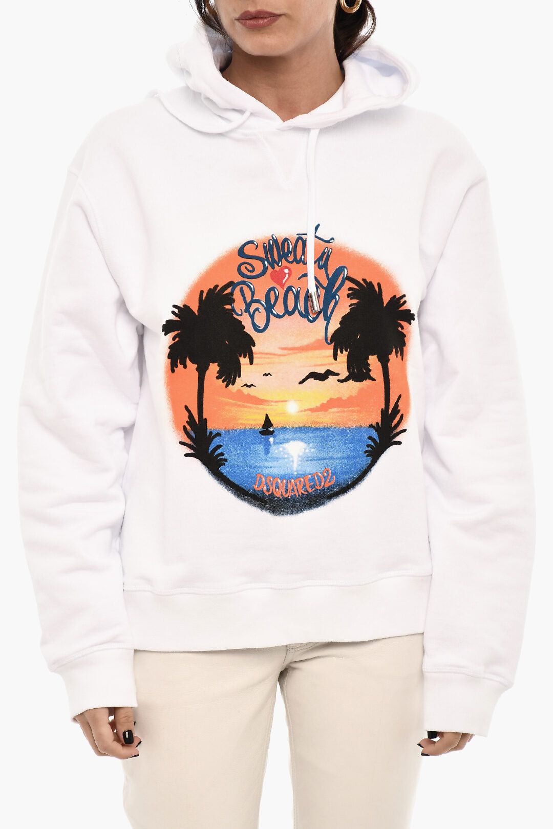Dsquared2 Printed Cotton Hoodie Size M / US 6-8 / IT 42-44 - 1 Thumbnail