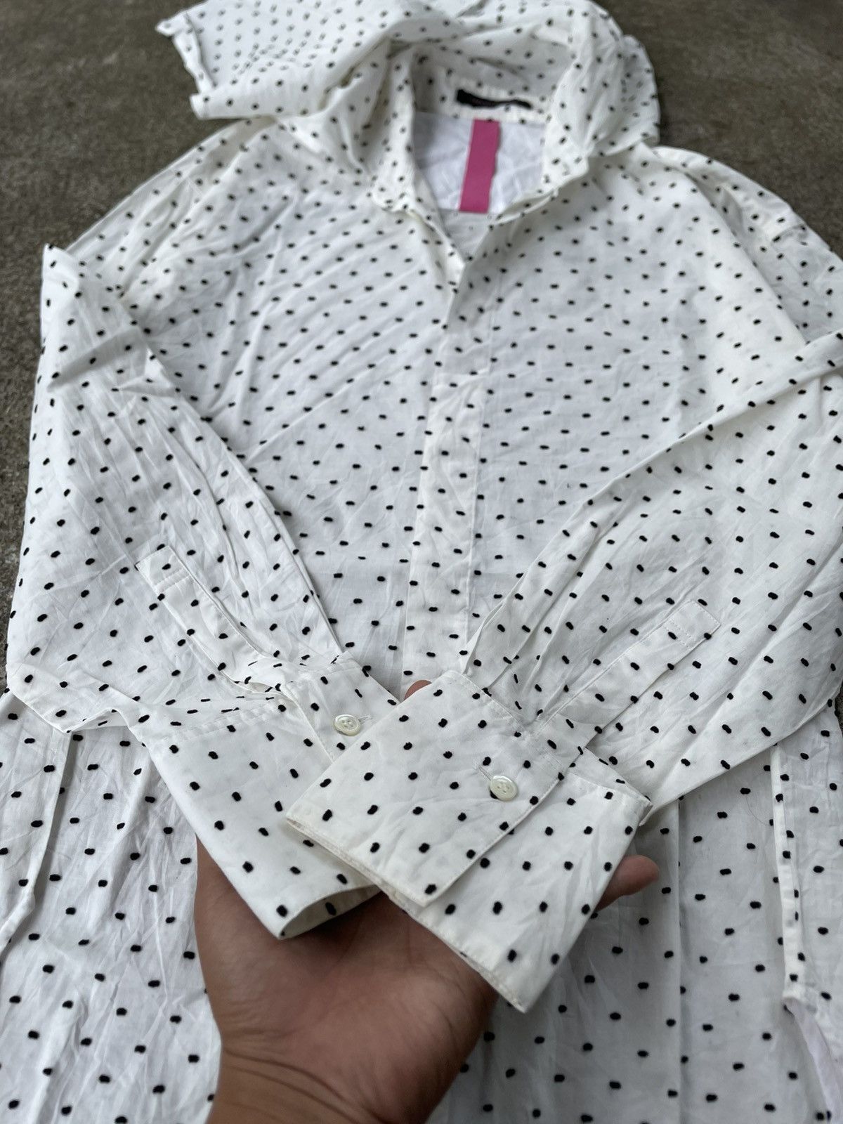Japanese Brand Yohji Yamamoto Polkadot Shirt Wings Size US M / EU 48-50 / 2 - 7 Thumbnail