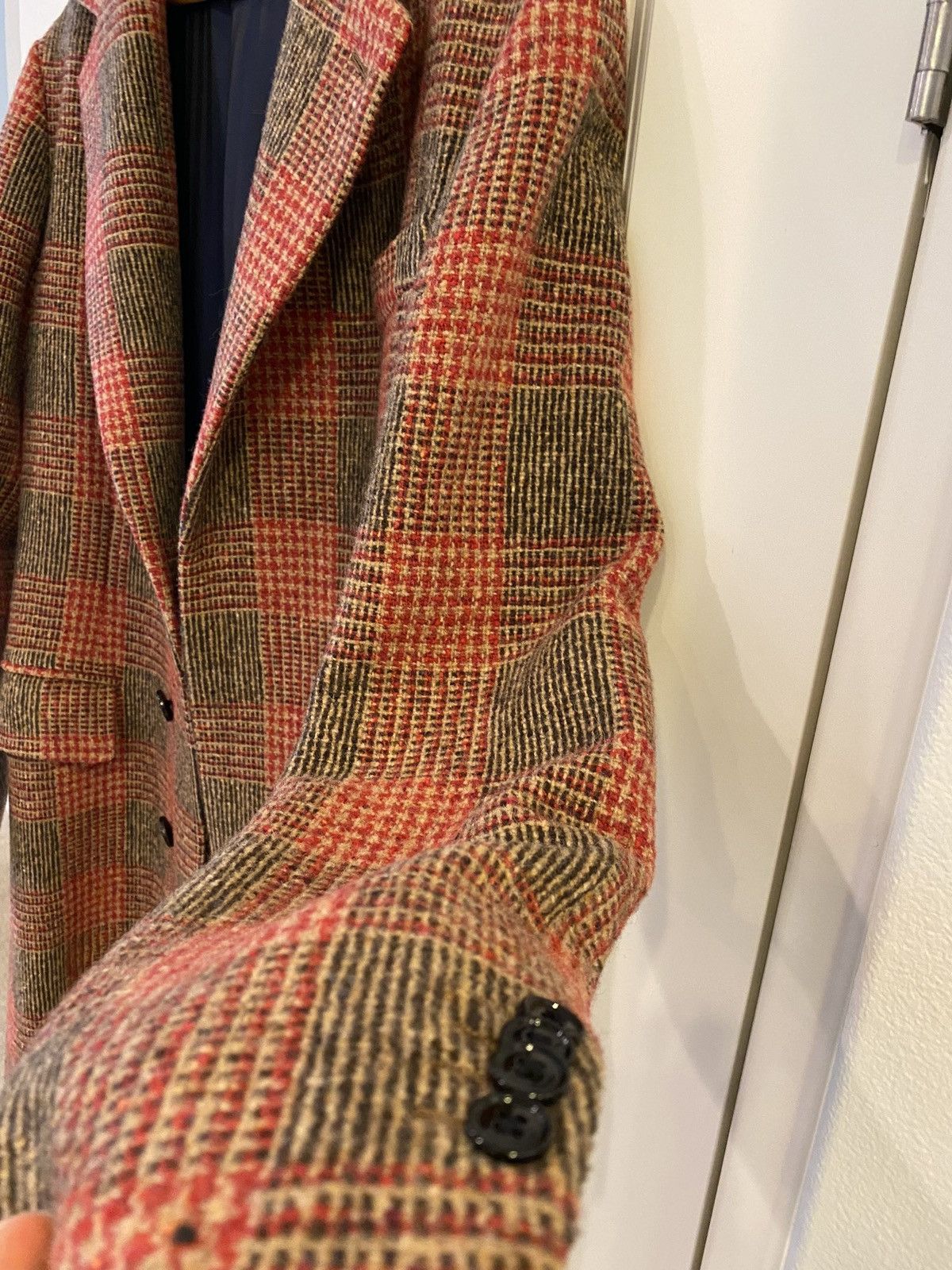 MP Massimo Piombo MP Massimo Piombo Checked Oversized Long Coat Italy Made Size US L / EU 52-54 / 3 - 6 Thumbnail