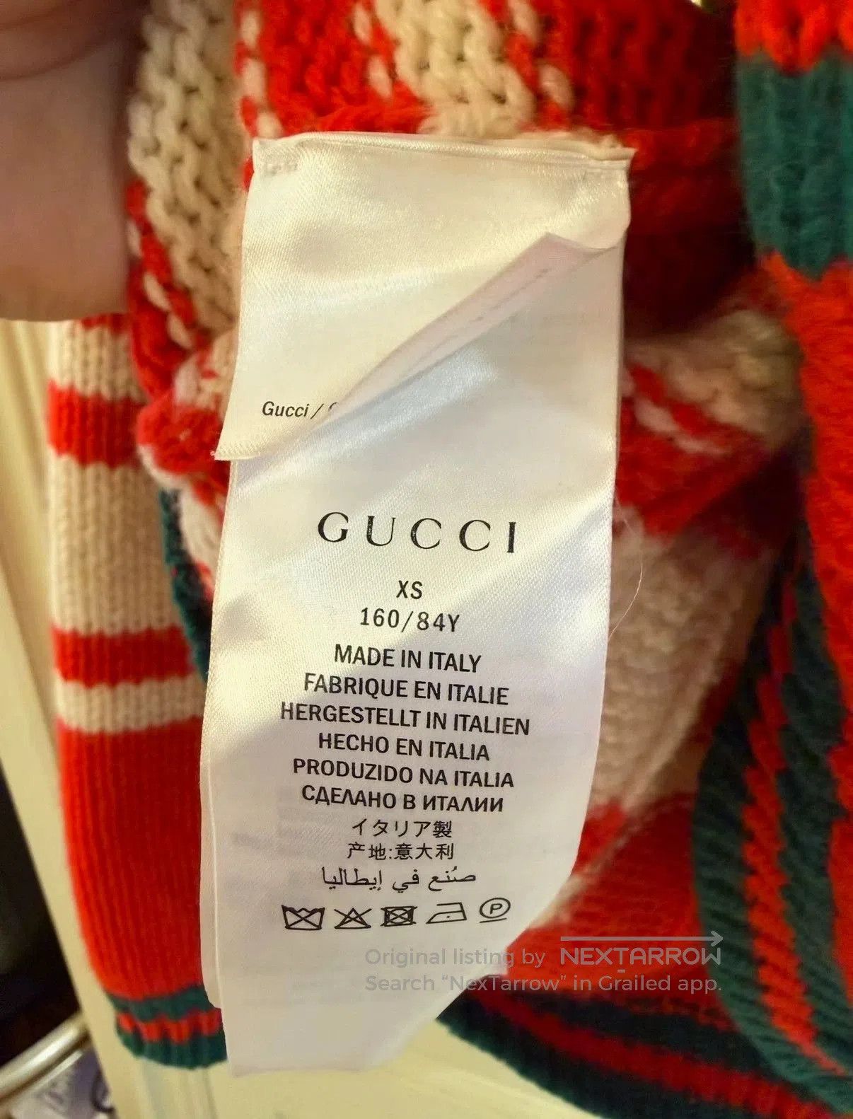 Gucci gucci red knitted cardigan with logo. Size XS / US 0-2 / IT 36-38 - 3 Thumbnail