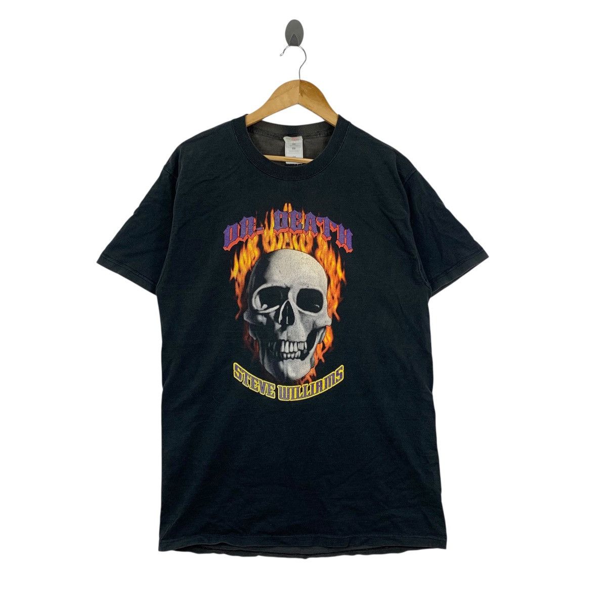 Vintage Vintage 90s Dr DEATH STEVE WILLIAMS Wwe Wrestling Tshirt Size US L / EU 52-54 / 3 - 1 Thumbnail