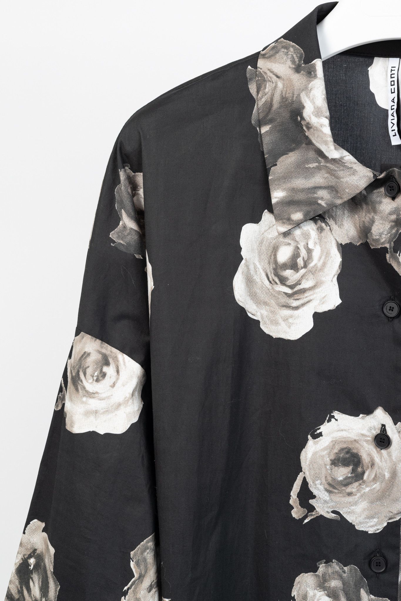 Other Liviana Conti Floral Cotton-Poplin Oversized Shirt Jacket Size L / US 10 / IT 46 - 5 Thumbnail