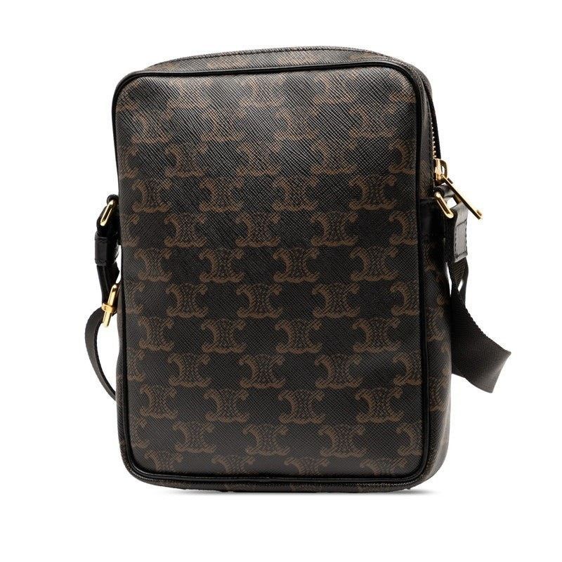 Celine Celine Triomphe Coated Canvas Shoulder Bag Brown Size ONE SIZE - 7 Thumbnail