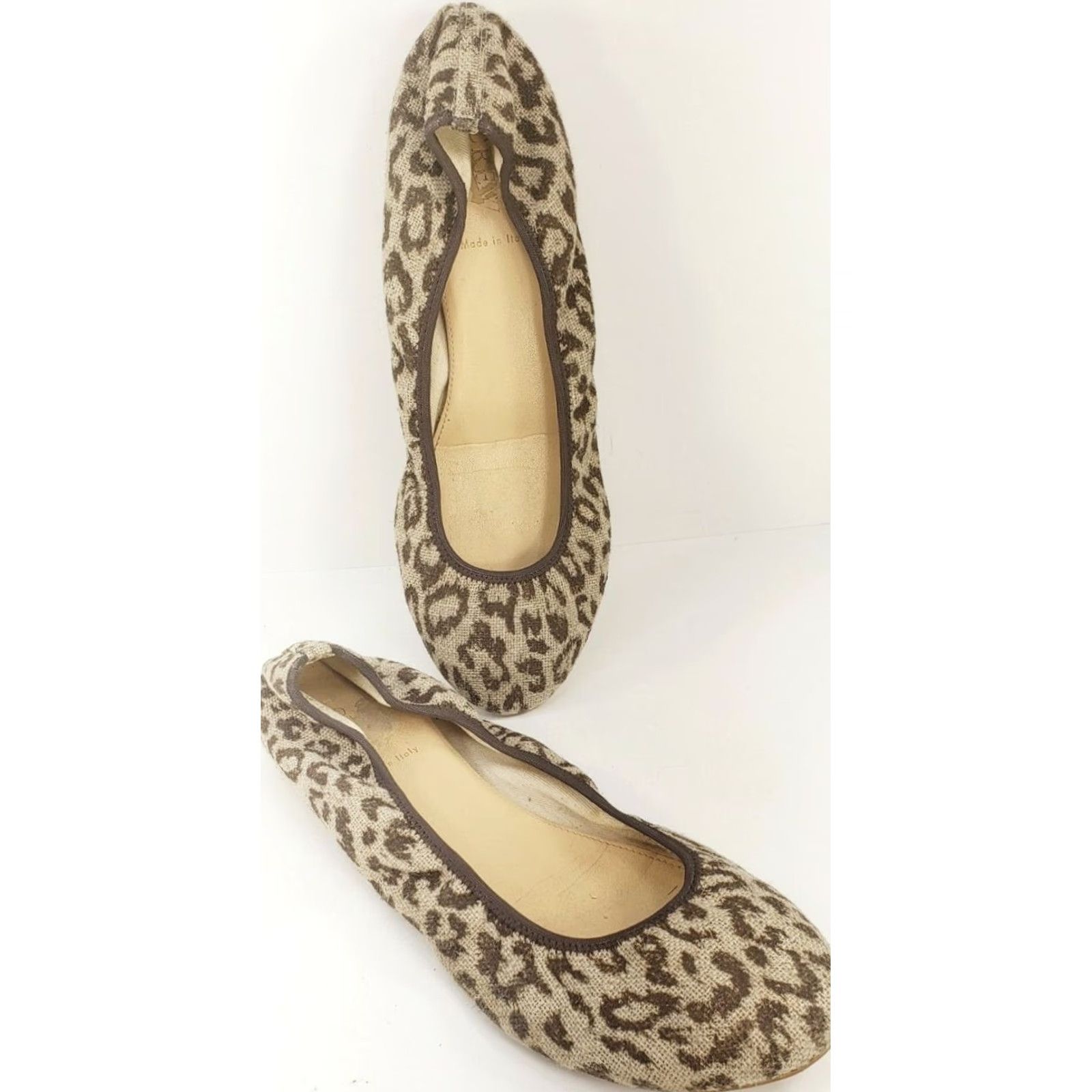 J.Crew J.CREW Leopard Fabric Ballet Flats Size 9.5 Made in Italy | Women | Flat | Multicolor Leopard Pattern | Slip On | Fabric Upper Size US 10 / IT 40 - 2 Thumbnail