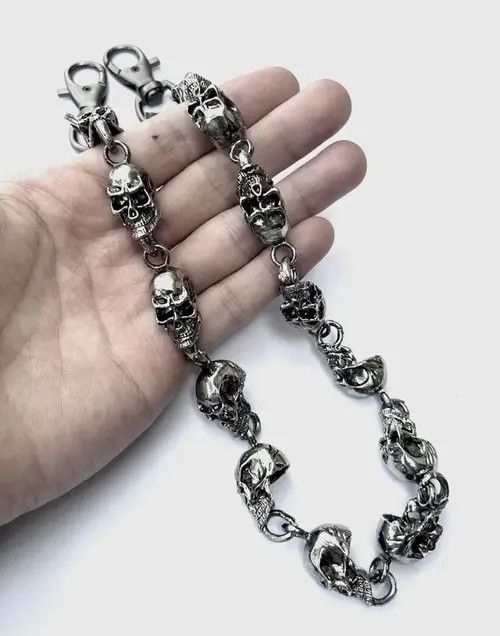 VIBE Retro Goth Skull Wallet Jeans Chain Size ONE SIZE - 5 Thumbnail