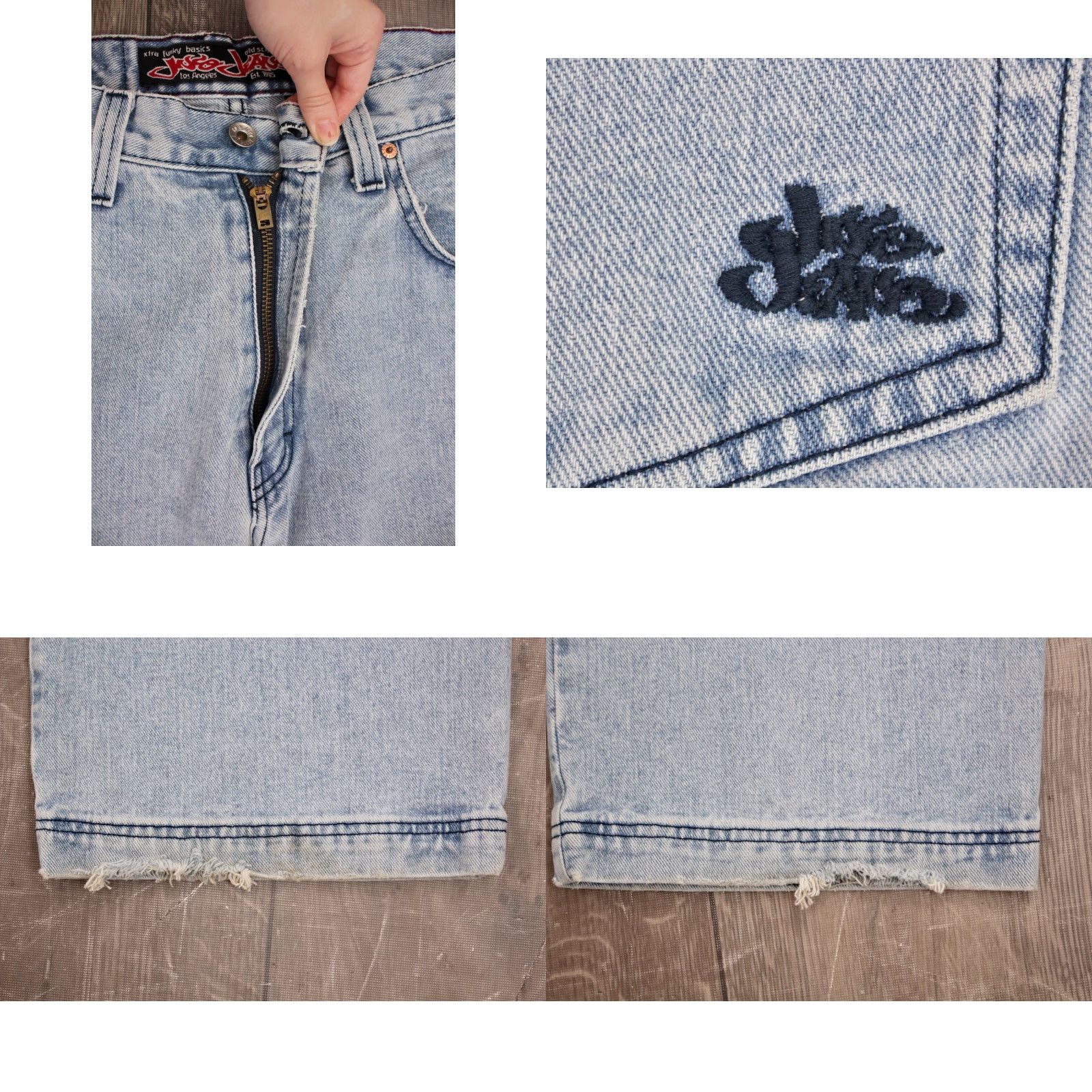JNCO JNCO Jeans Men's VTG 1990s Wide Leg Sz 33x32 Blue 90s Basics Mens Size US 33 - 9 Thumbnail