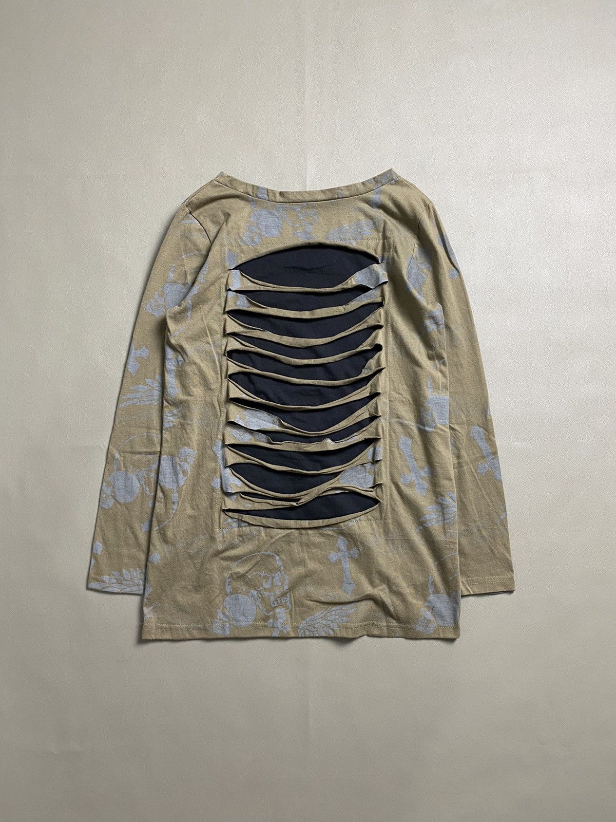 If Six Was Nine × Japanese Brand × Le Grande Bleu (L.G.B.) Unknown Gothic Skull Cross Longsleeve Size US S / EU 44-46 / 1 - 2 Thumbnail
