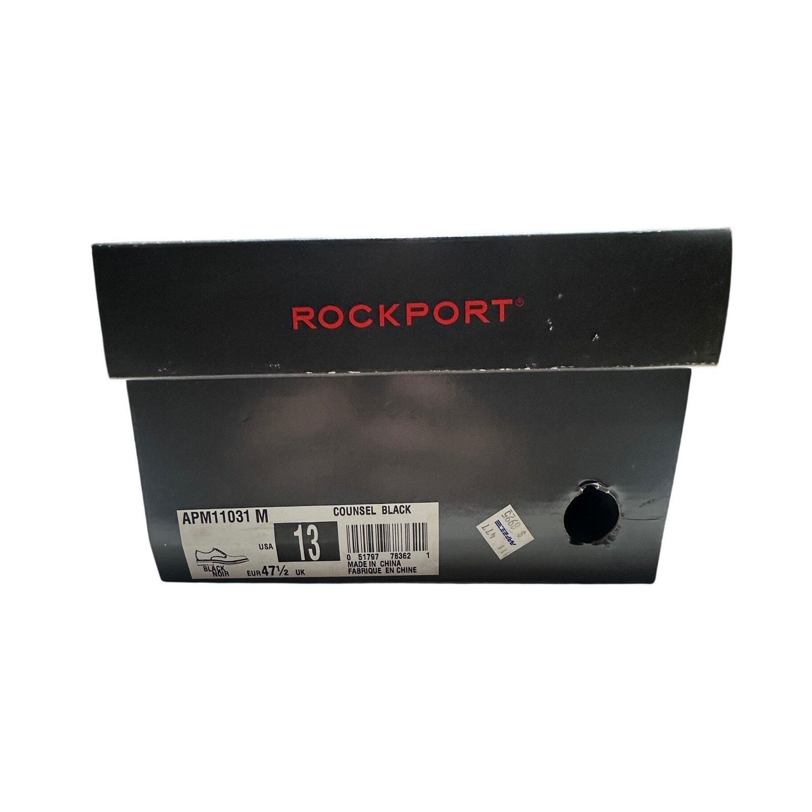 Rockport Rockport Counsel Black Leather Oxford Derby Shoes Men 13 NWT Size US 13 / EU 46 - 8 Thumbnail