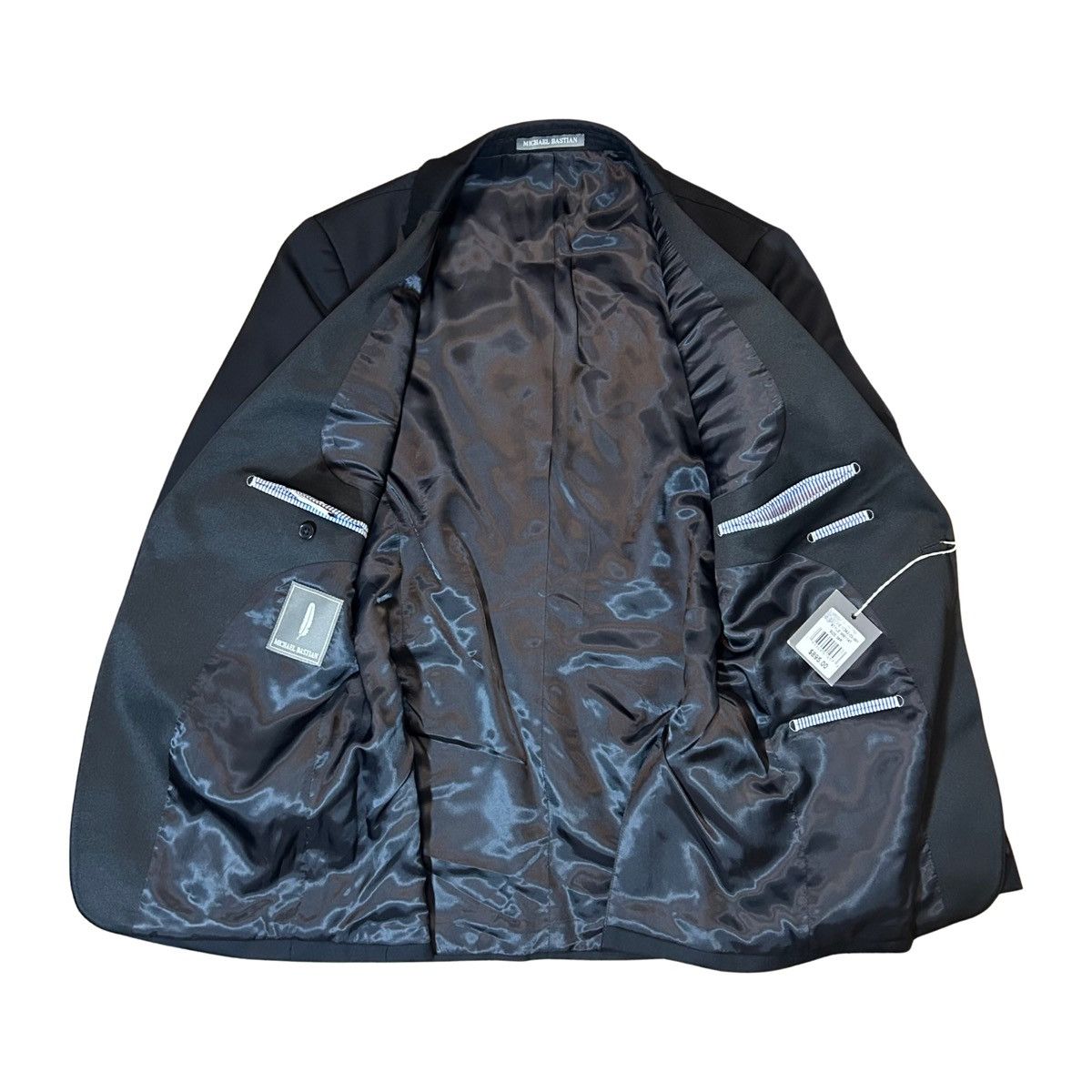 Michael Bastian Michael Bastian Black Wool Tuxedo Peak Lapel Dinner Jacket Size 38R - 4 Thumbnail