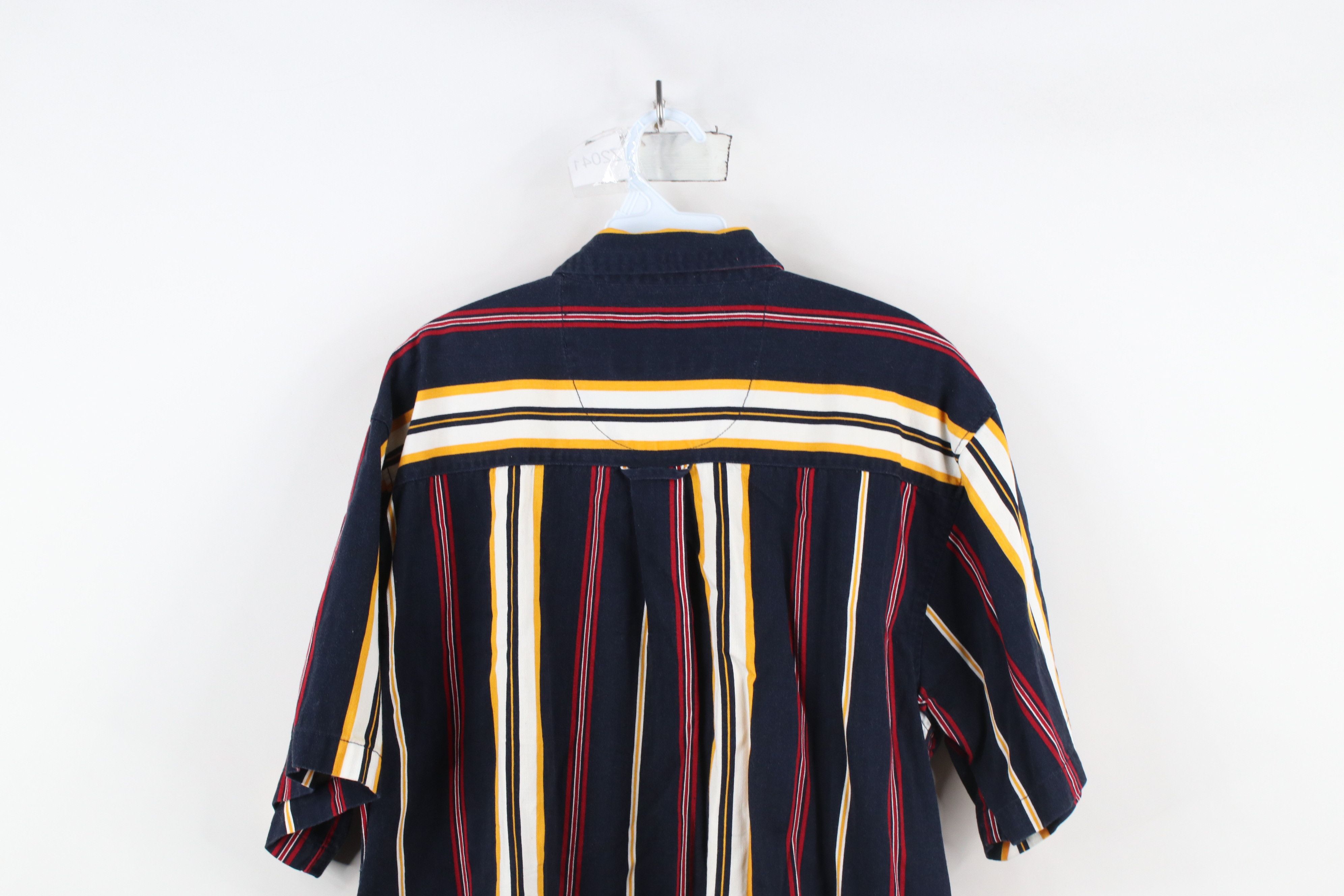 Vintage Vintage 90s Streetwear Striped Collared Button Down Shirt Size US L / EU 52-54 / 3 - 10 Thumbnail