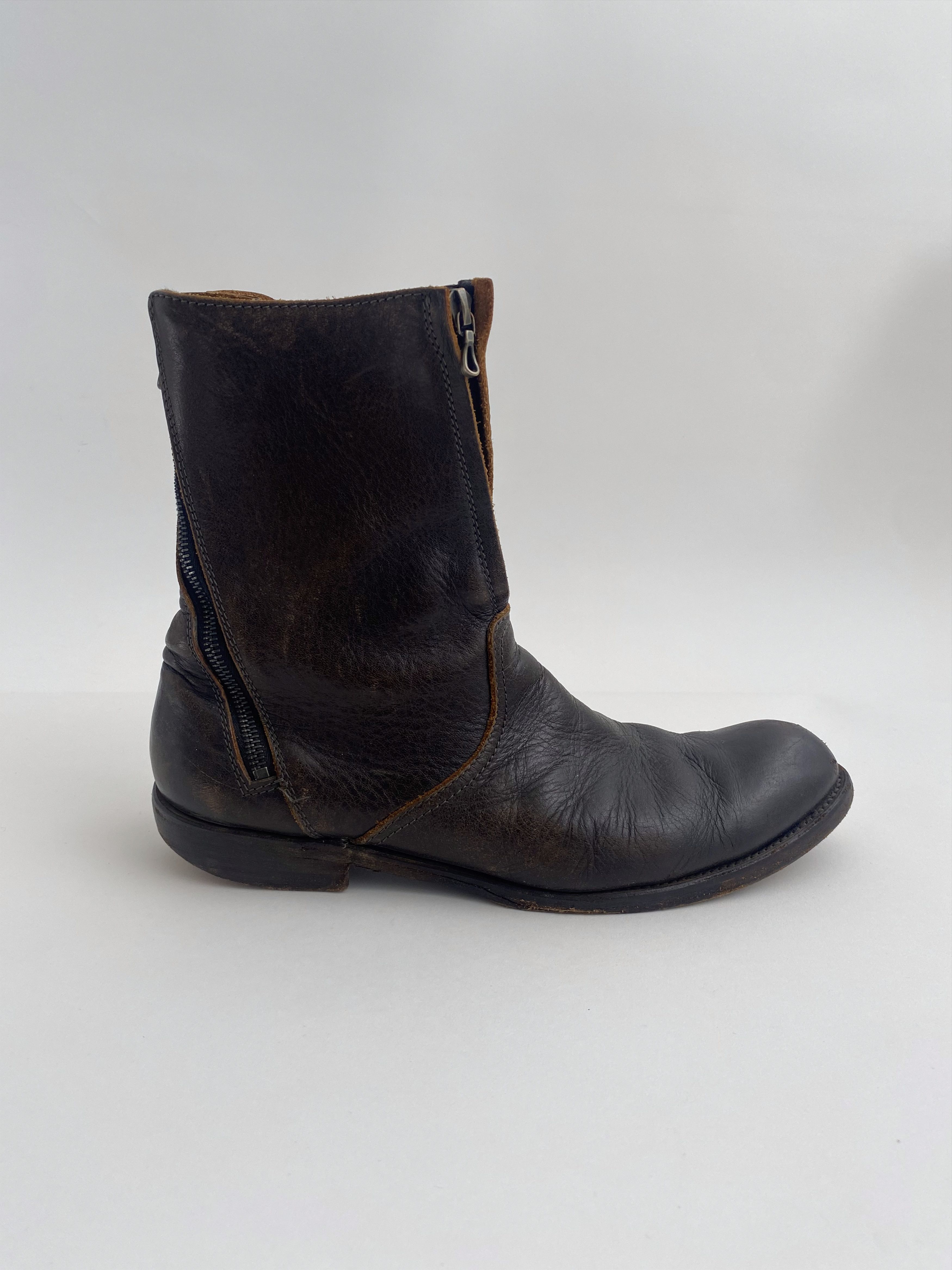The Viridi-anne The Viridi Anne Leather Spiral Zip Boots Size US 10 / EU 43 - 3 Thumbnail