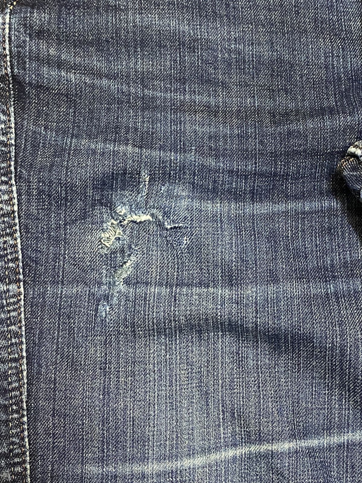 Japanese Brand Vintage Japanese Brands Blue Wash Distressed Flare Jeans Size US 31 - 13 Thumbnail