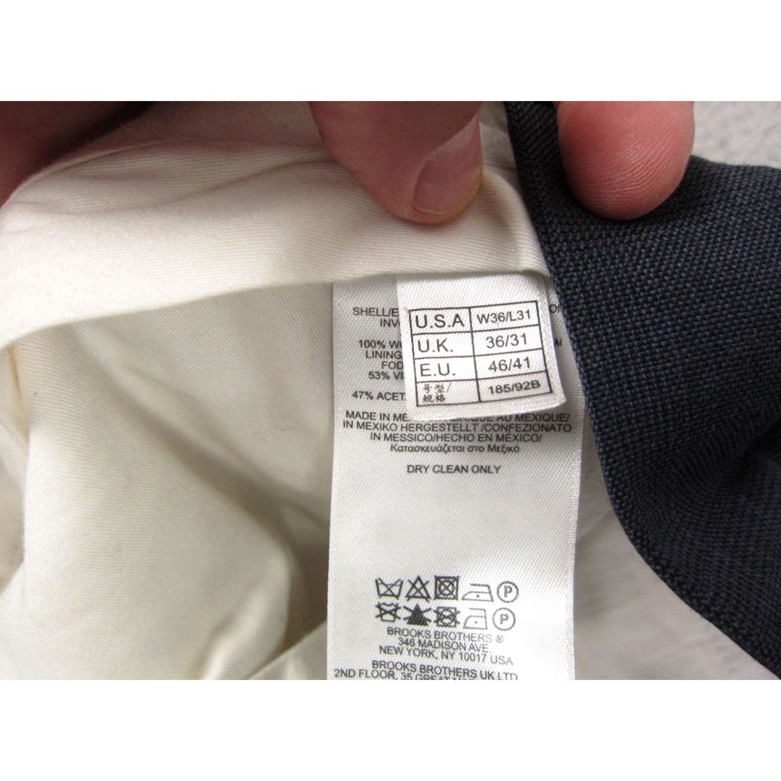 Brooks Brothers Brooks Brothers Pants Mens 36x31 Wool Formal Dress Pants Black 90s Regular Straight Pockets 346 Madison Fit Size US 36 / EU 52 - 7 Thumbnail