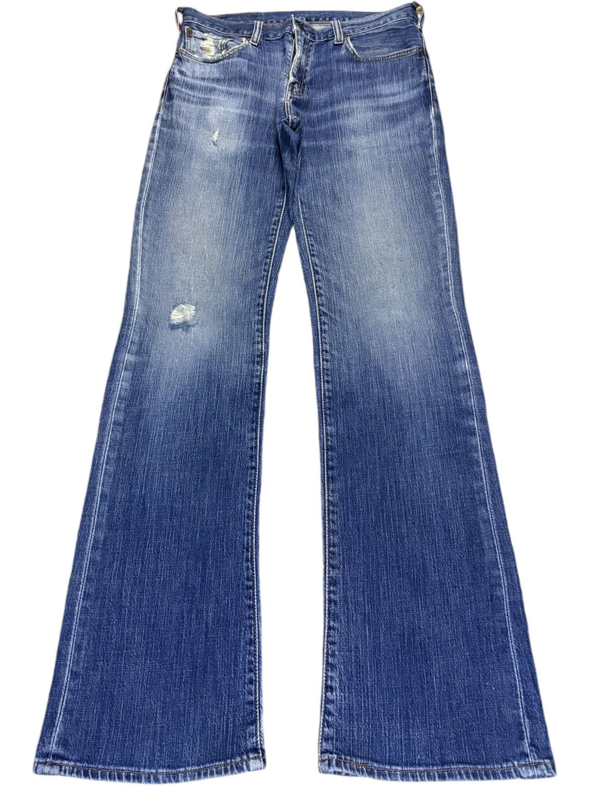 Levi's × Levi's Vintage Clothing Vintage 90s Levis 517 Faded Wash Distressed Flare Jeans Size US 30 / EU 46 - 1 Thumbnail