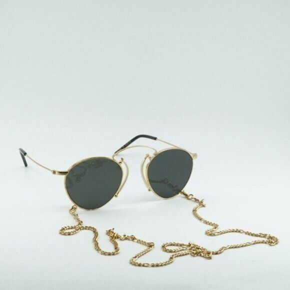 Gucci Gucci GG1034S 002 Sunglasses Gold Geometric Frame, Grey Lens Size ONE SIZE - 2 Thumbnail