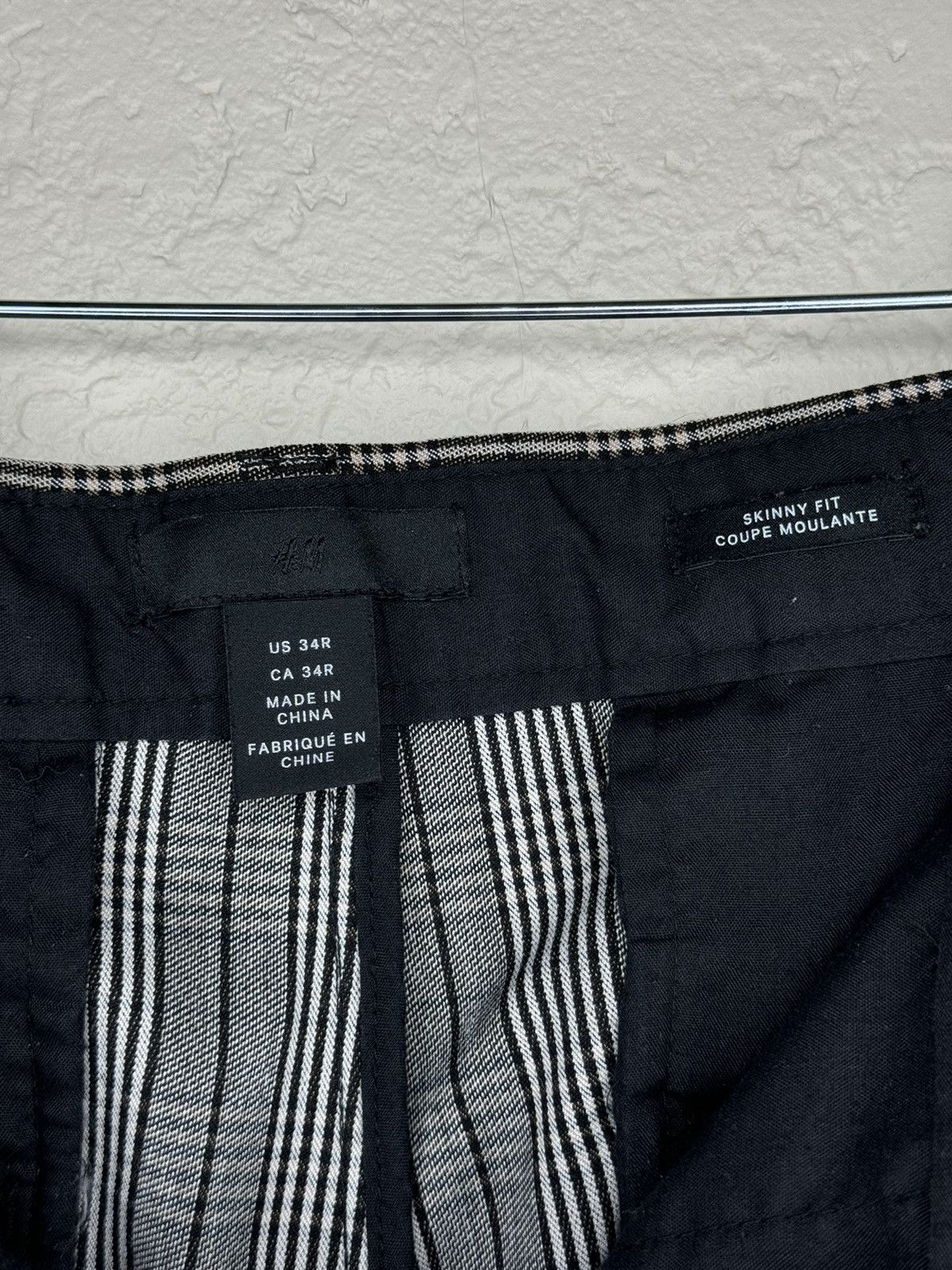 H&M H&M Classic Plaid Suit Pants Size 34R - 3 Thumbnail