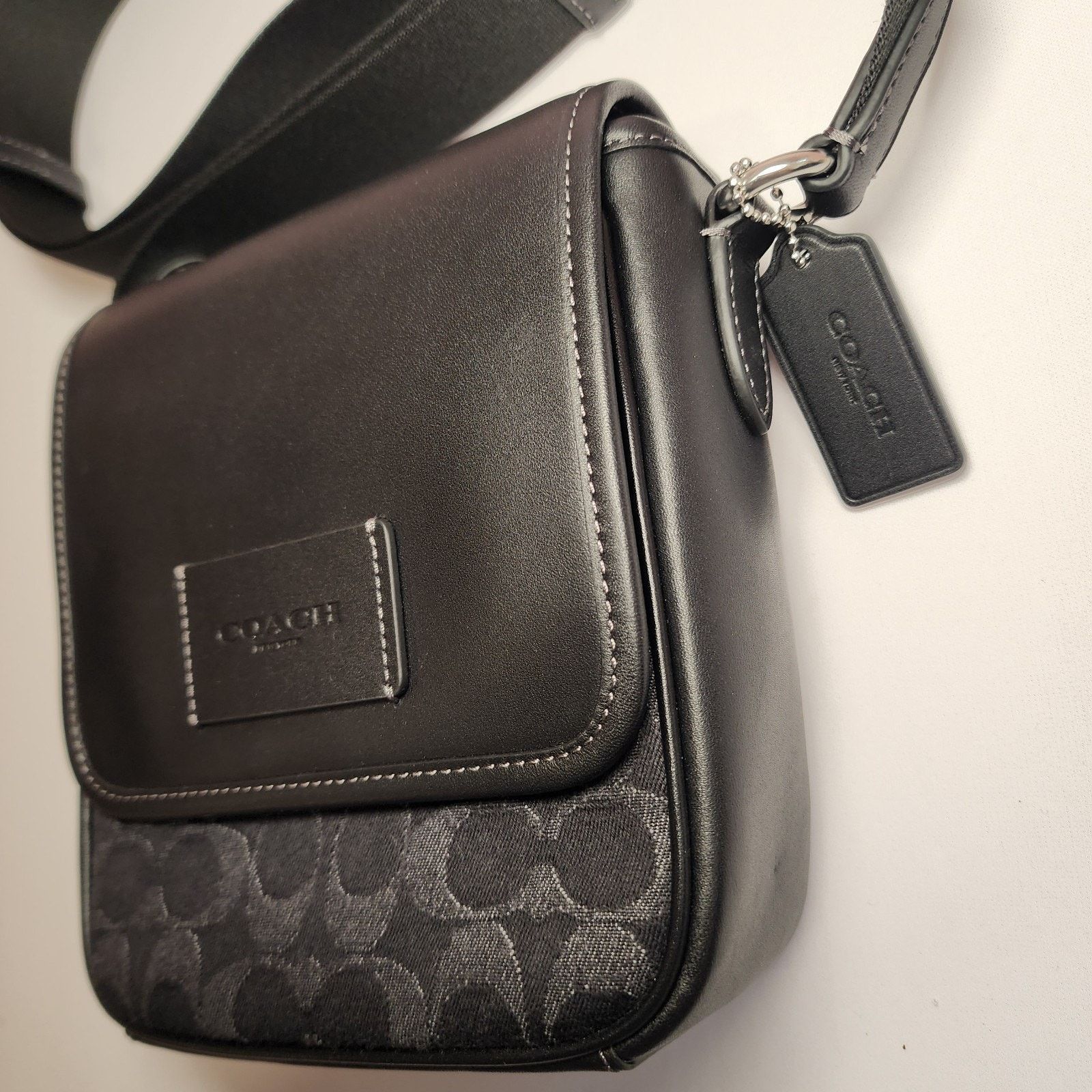 Coach NWT Coach CAJ32 Lucas Crossbody Black Denim Size ONE SIZE - 2 Thumbnail