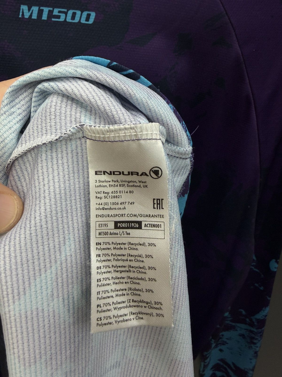 Other Endura MT500 Animo Long Sleeve MTB Jersey Purple Blue Size M Size US M / EU 48-50 / 2 - 13 Thumbnail