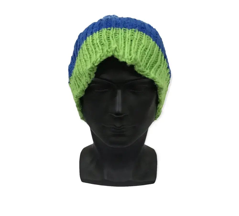 Vintage Japanese Brand Knit Beanie Hat Size ONE SIZE - 2 Thumbnail