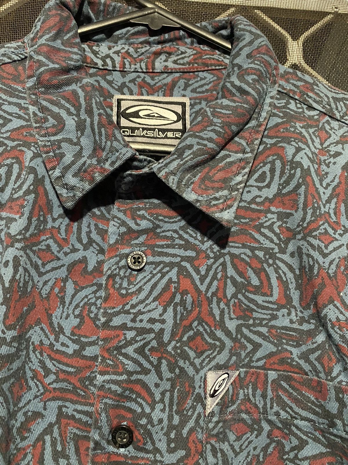 Quiksilver × Vintage Vintage Quiksilver patterned button up shirt Size US L / EU 52-54 / 3 - 2 Thumbnail