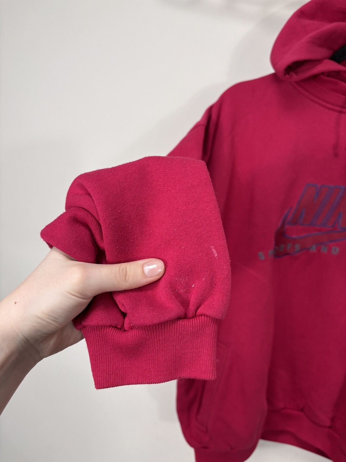 Nike Vintage 1990s Nike Big Embroidered Logo Retro Hype Hoodie Size US M / EU 48-50 / 2 - 10 Thumbnail