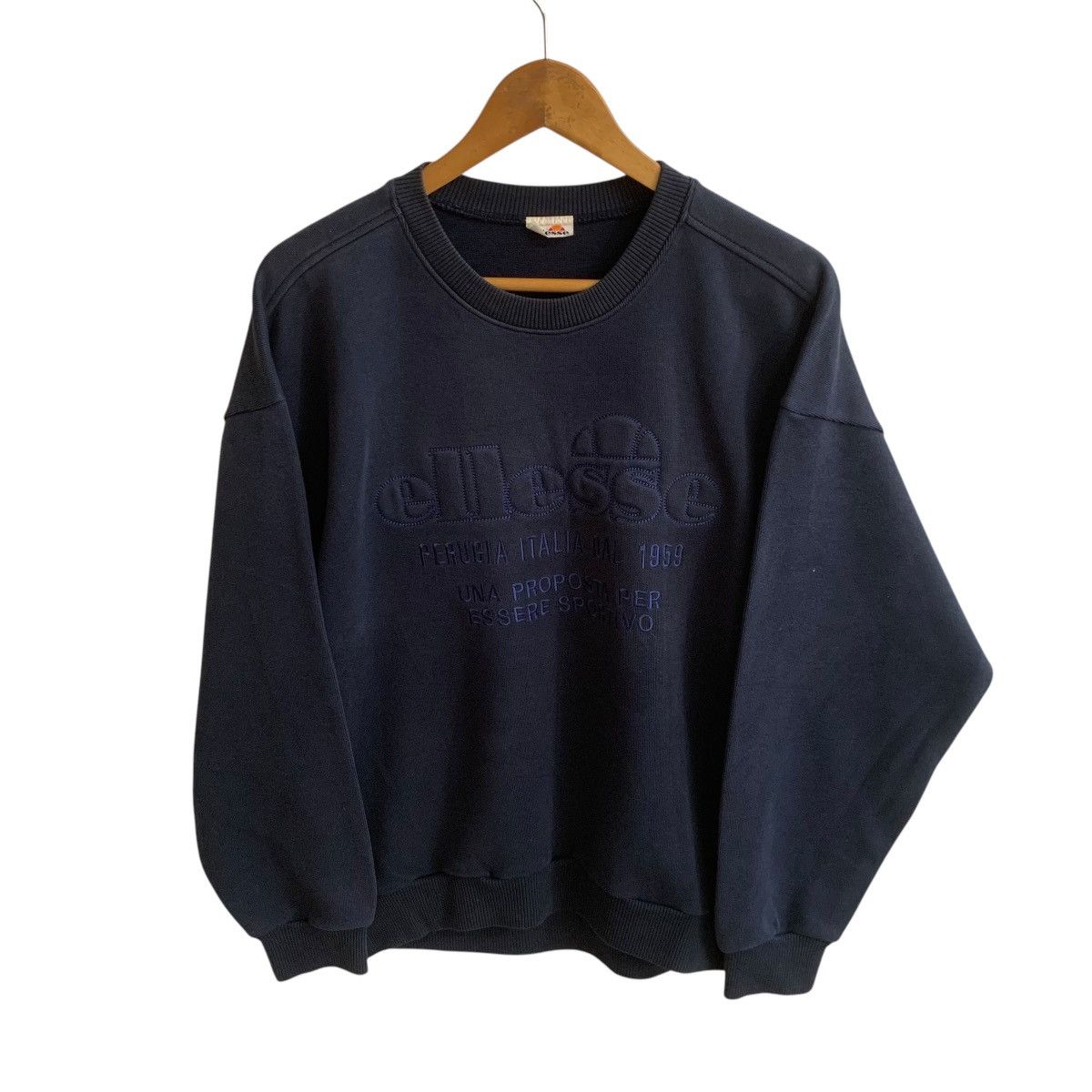 Ellesse × Vintage Vintage Ellesse Sweatshirt Navy Rare Medium Size US M / EU 48-50 / 2 - 1 Thumbnail