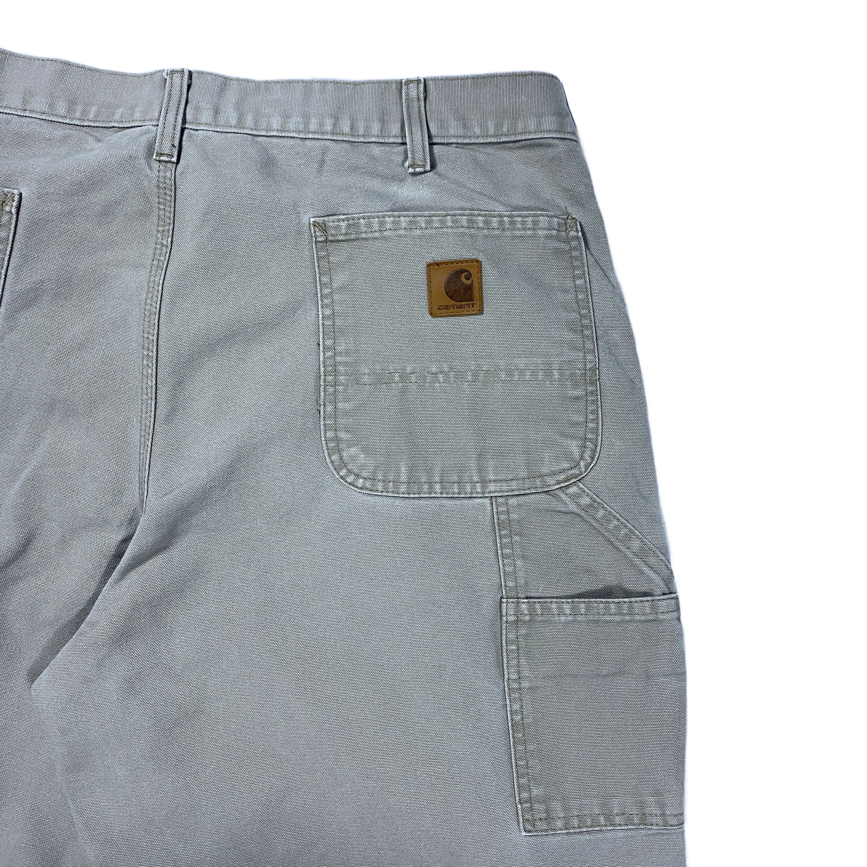 Carhartt Vintage Carhartt B136 Gray Duck Canvas Work Pants 38x32 Size US 38 / EU 54 - 3 Thumbnail