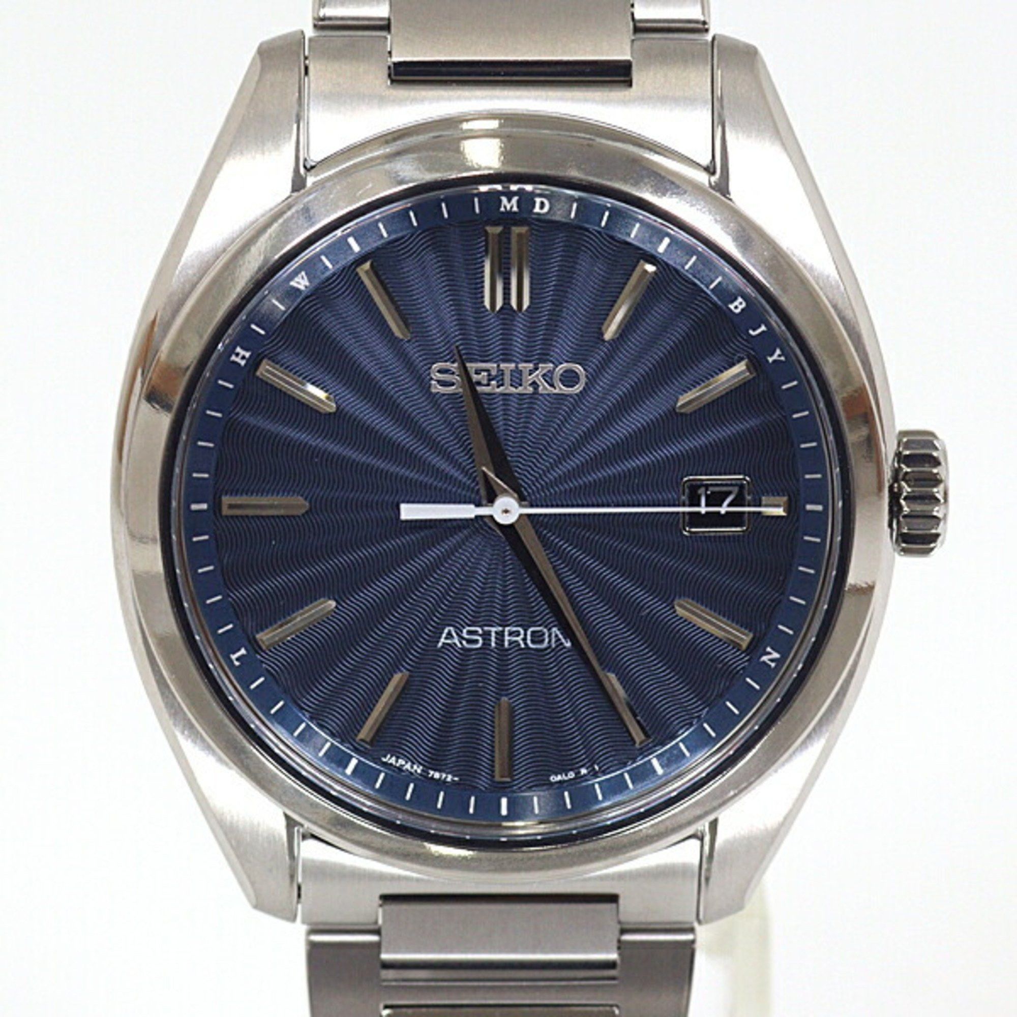 image of Seiko Men's Watch Astron Sbxy031 Solar Radio Blue Dial Titanium
