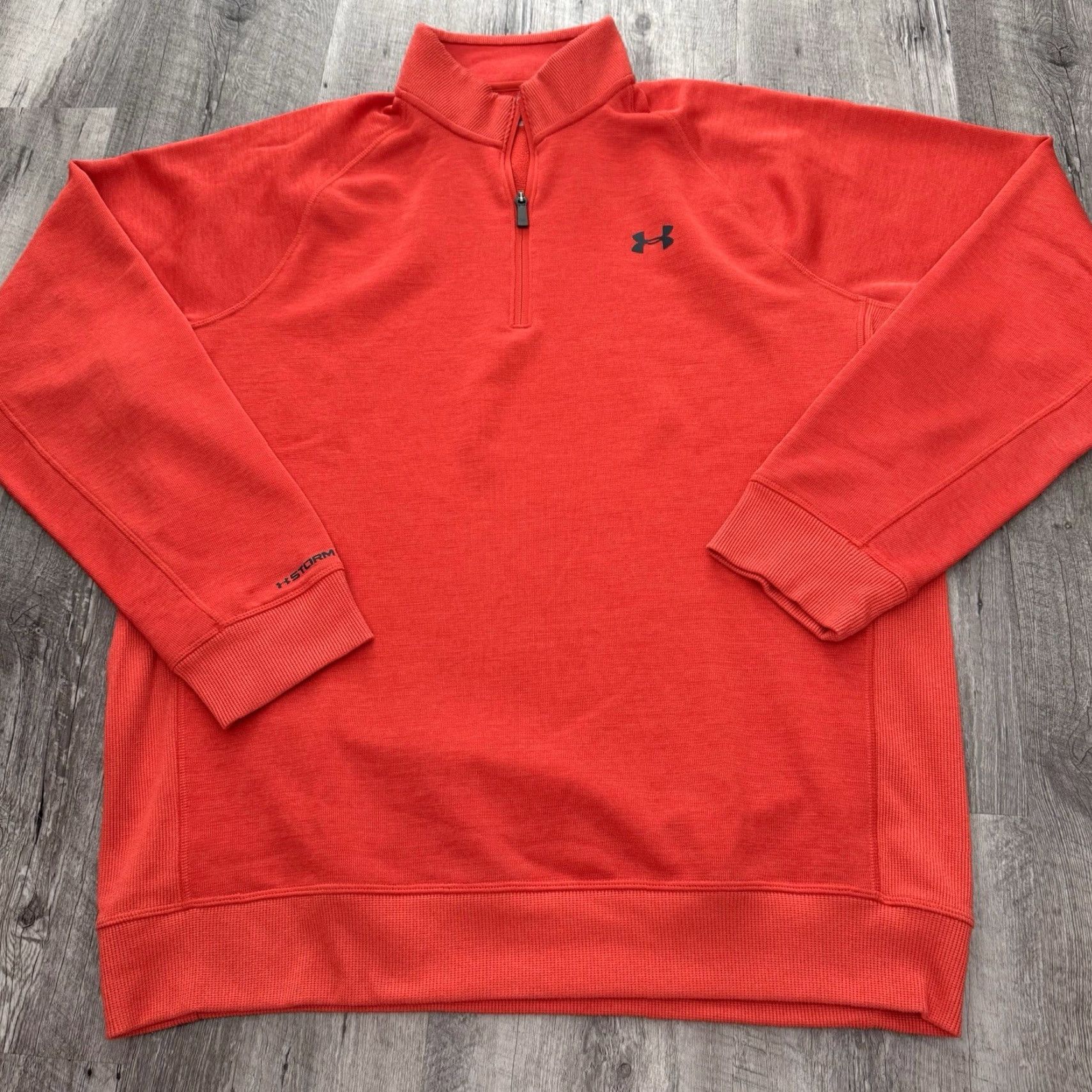 Under Armour Under Armour STORM Fleece Mens XL Loose 1/4 Zip Pullover Orange Top Activewear Long Sleeve Casual Sports Athleisure Mens XL Orange Size US XL / EU 56 / 4 - 3 Thumbnail