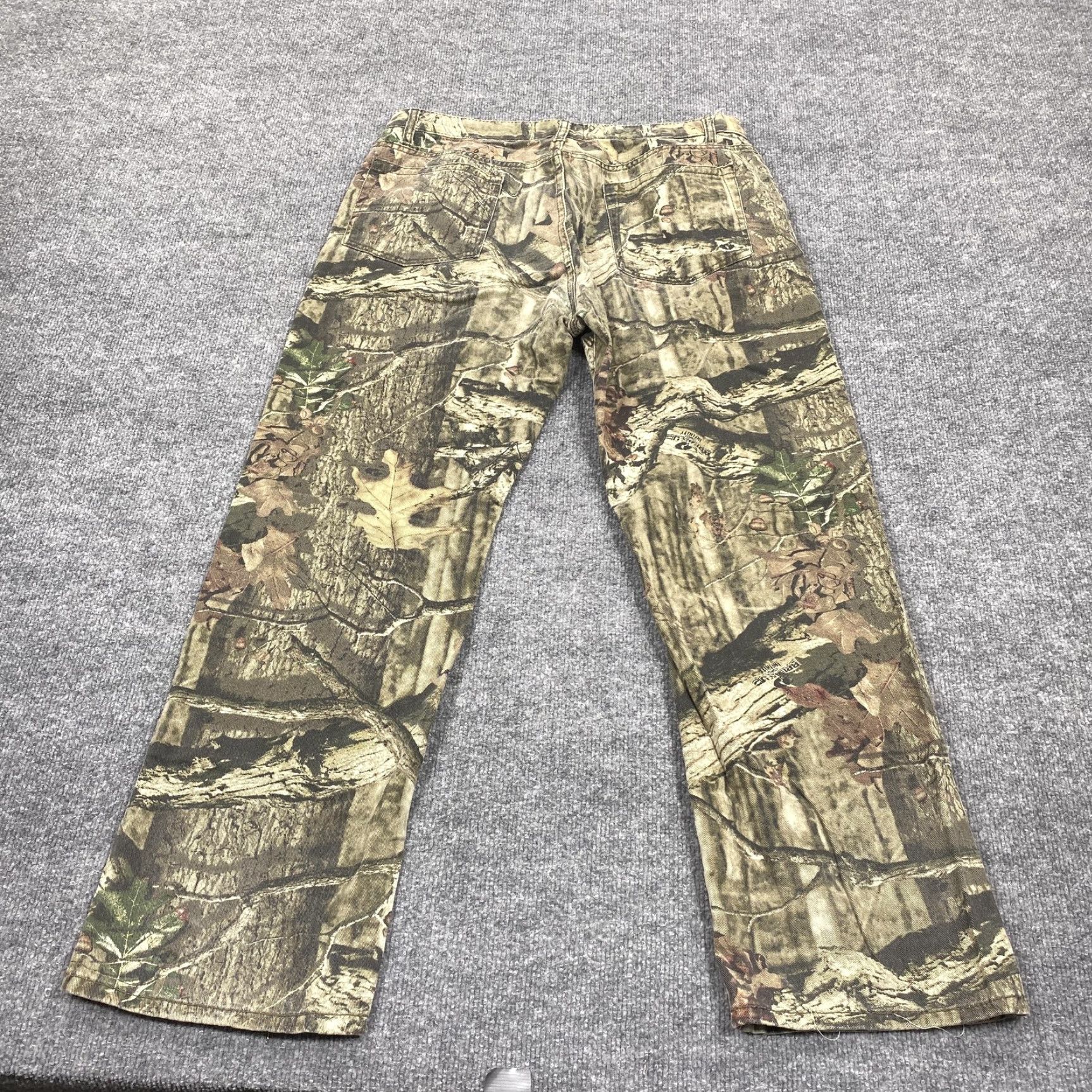 Vintage Mossy Oak Jeans Mens 34x30 Green Relaxed Fit Straight Break-Up Infinity Camouflage Denim Pockets Zip Fly Mens Size US 34 / EU 50 - 3 Thumbnail