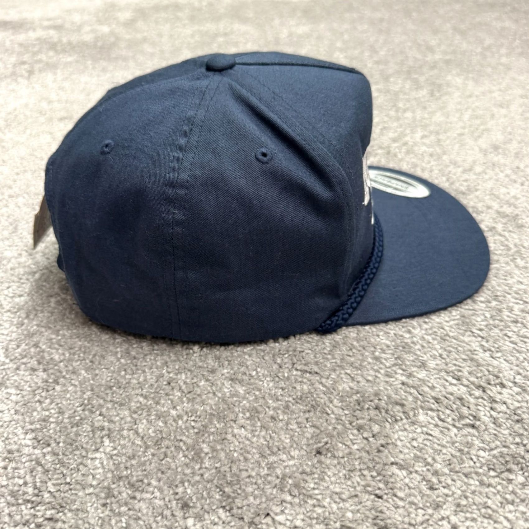 Vintage Yupoong Pancho's Surf Shop Cowgirl Sh*t Snapback Hat Navy Blue Cap Navy Blue Pismo Beach Size ONE SIZE - 5 Thumbnail