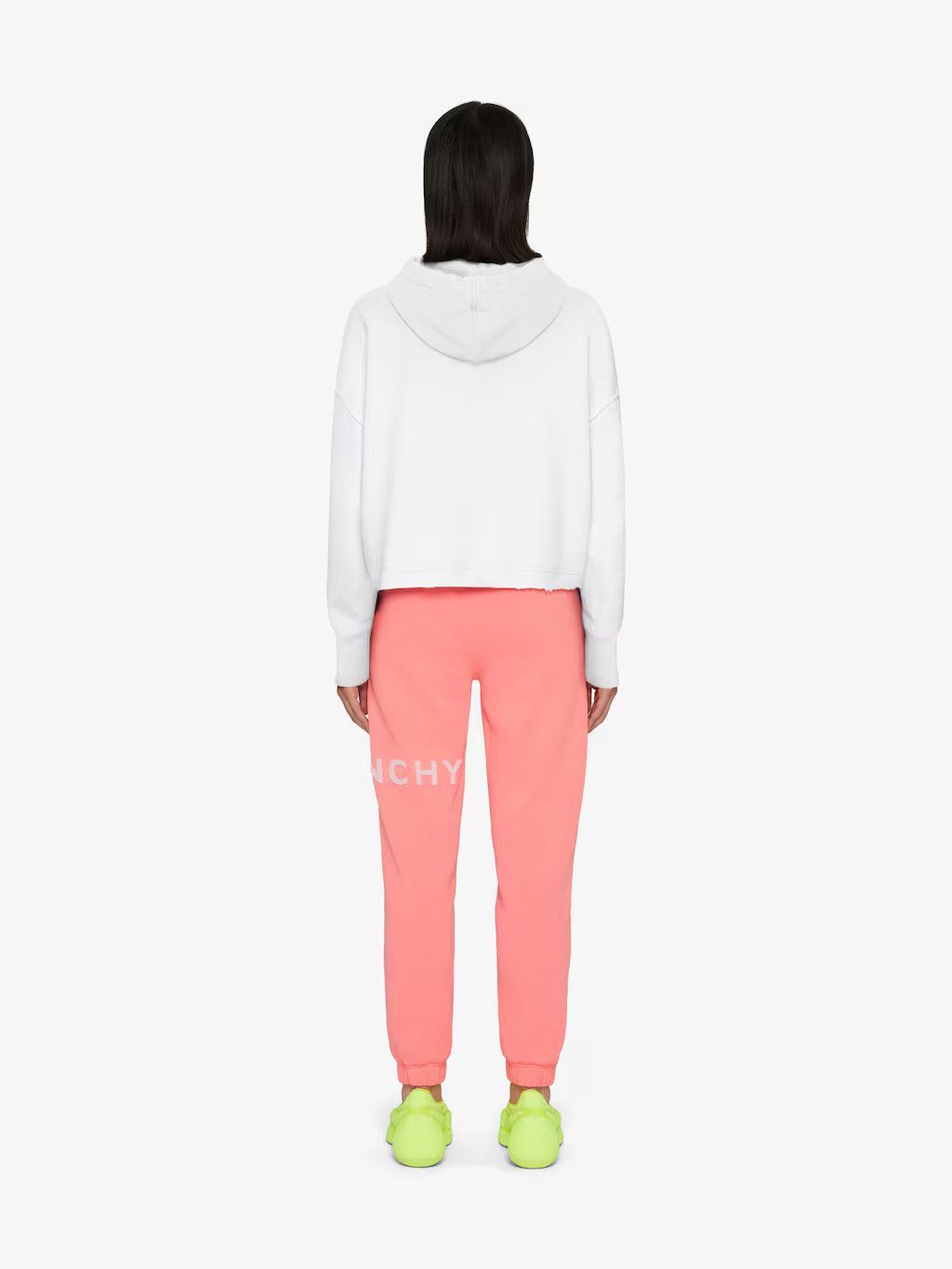 Givenchy o1srvl11e0625 Archetype Cropped Hoodie in White Size XL / US 12-14 / IT 48-50 - 4 Thumbnail